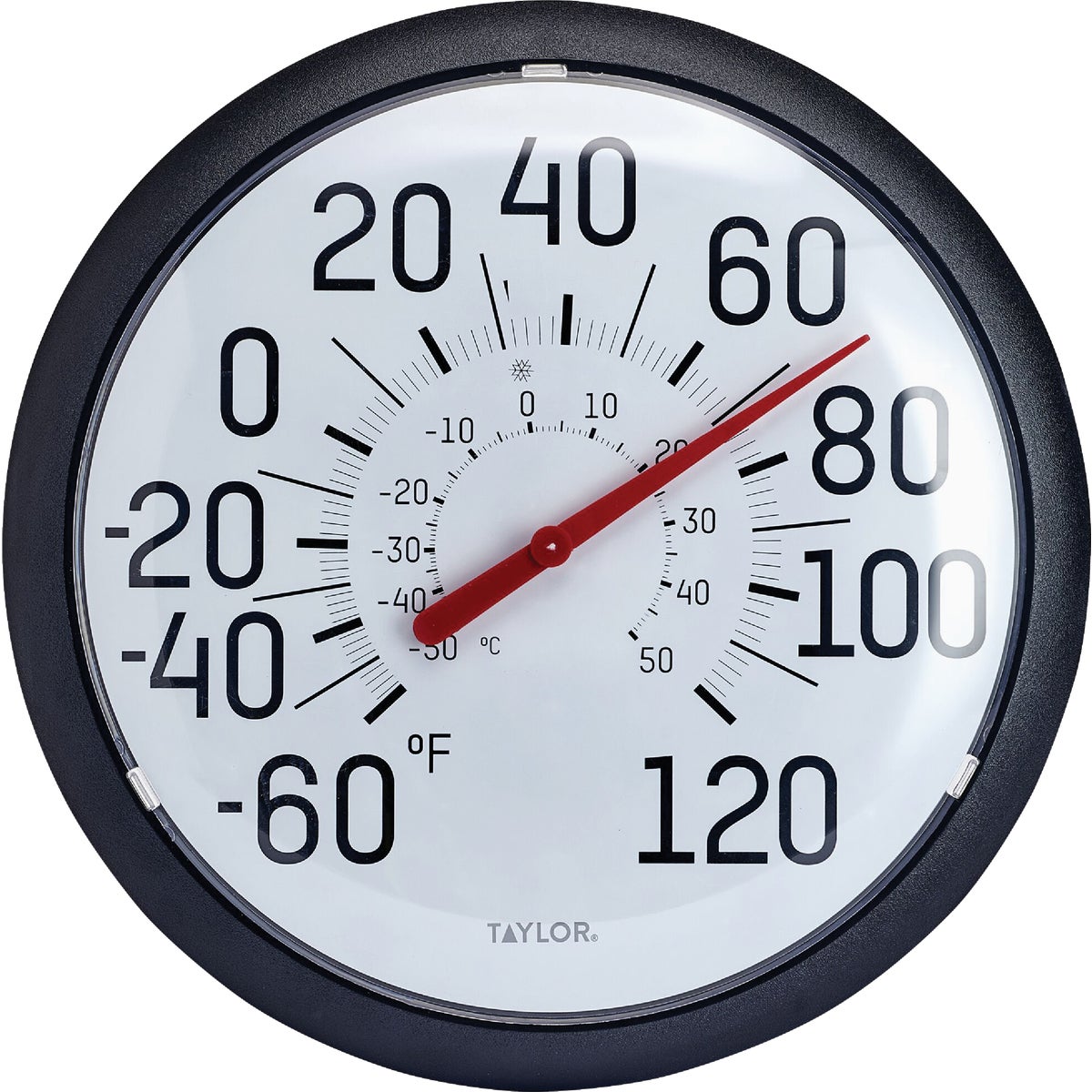 Taylor 13-1/2" Fahrenheit and Celsius -60 To 120 F, -50 To 50 C Outdoor Wall Thermometer