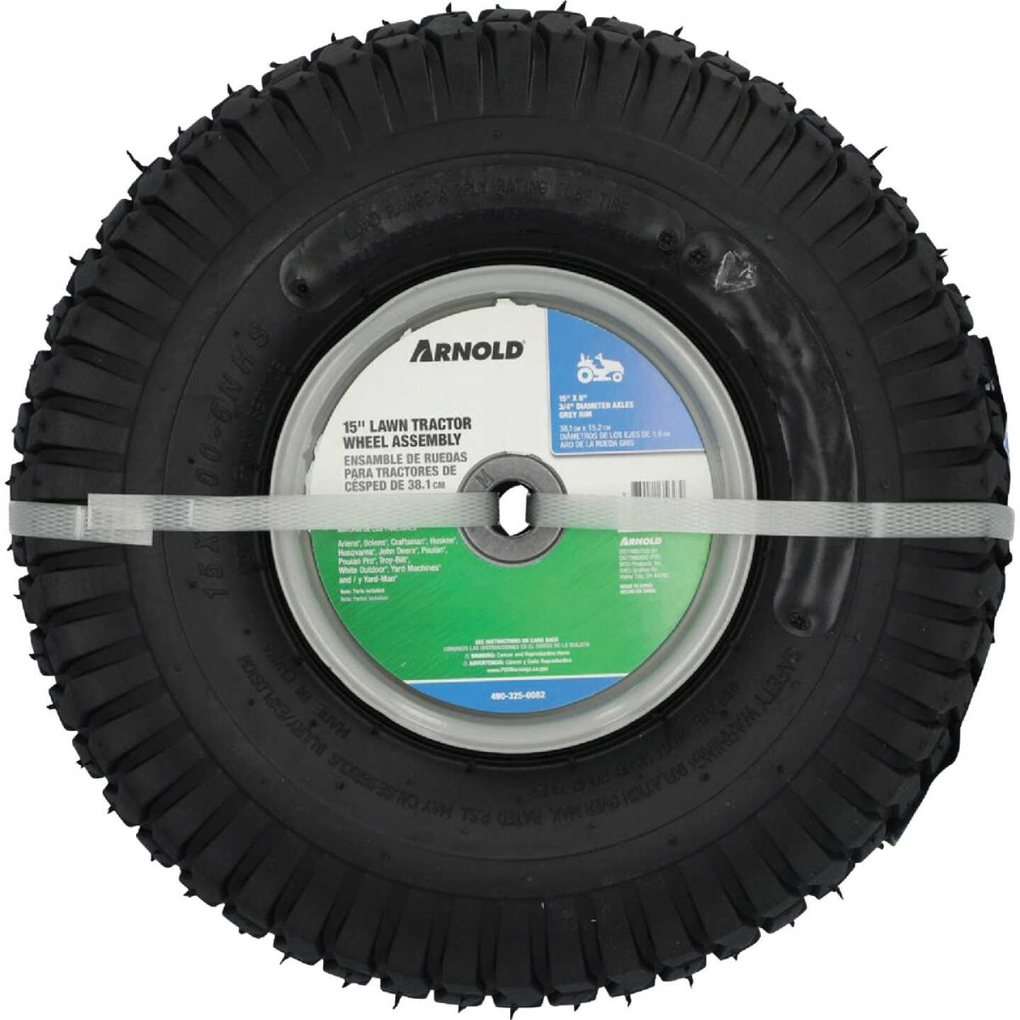 Arnold 15 In. Universal Lawn Tractor Mower Wheel Image 1