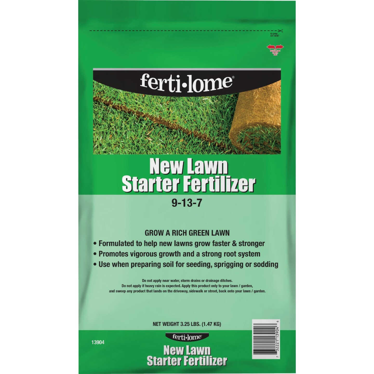 Ferti-lome 3.25 Lb. 812 Sq. Ft. 9-13-7 New Lawn Starter Fertilizer Image 1