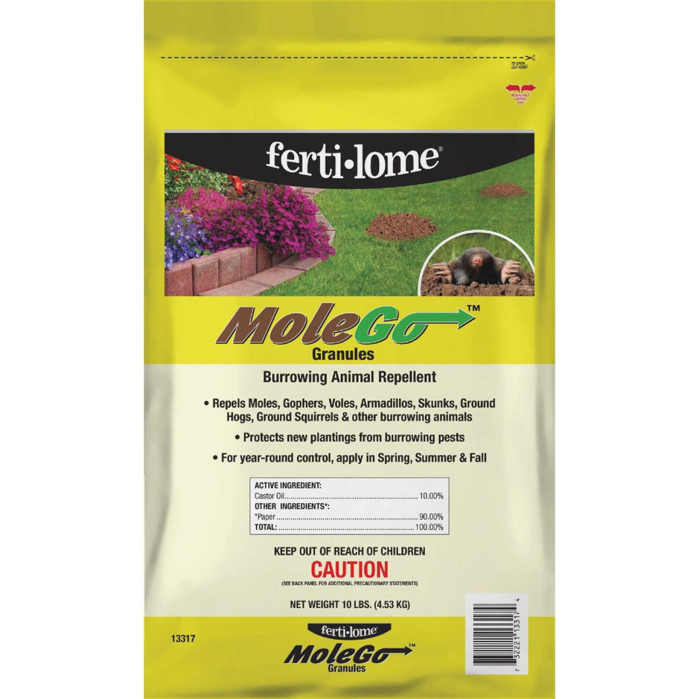 Fertilome MoleGo 10 Lb. Granular Mole & Gopher Repellent Image 1
