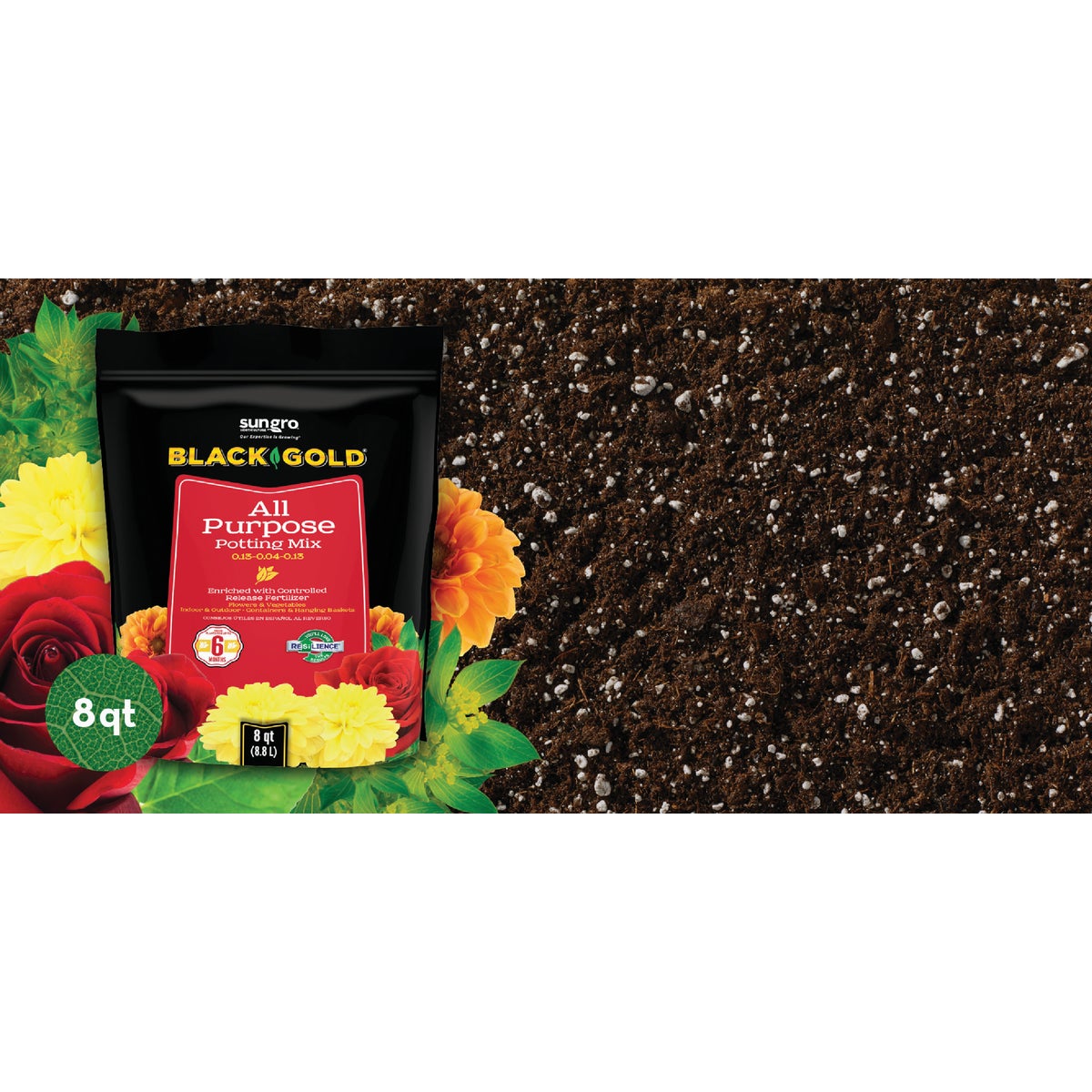 Black Gold 8 Qt. 6 Lb. All Purpose Potting Soil Mix Image 3