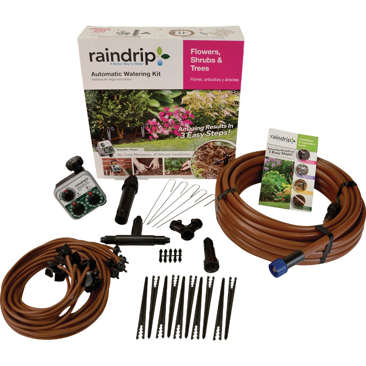 Raindrip Flower, Shrub, & Tree Kit with Timer