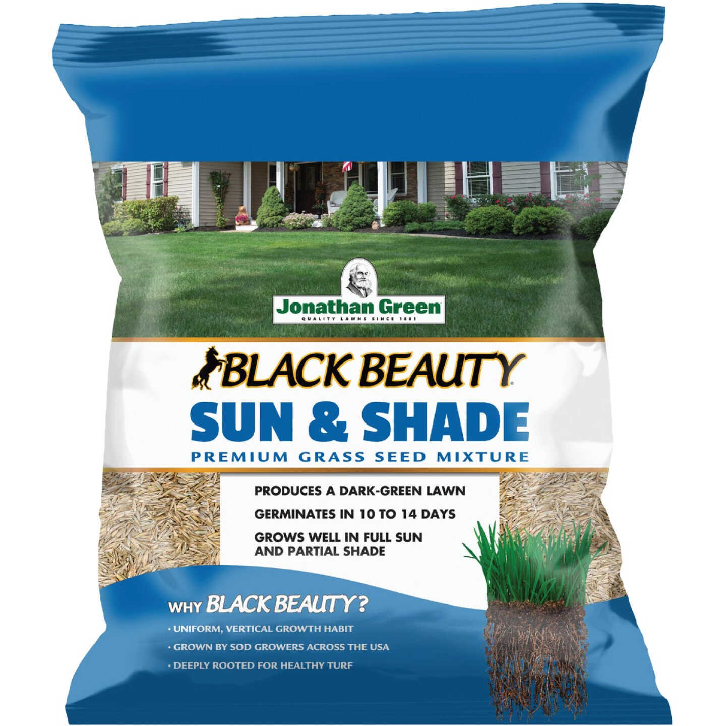 Jonathan Green Black Beauty 7 Lb. 2625 Sq. Ft. Coverage Sun & Shade Grass Seed Image 1
