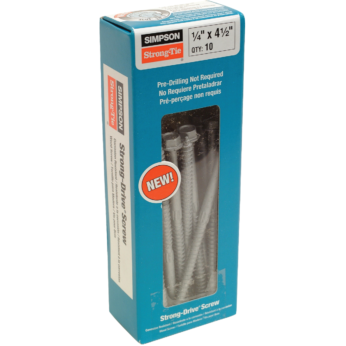 Simpson Strong-Tie Strong-Drive SDS 1/4 In. x 4-1/2 In. Heavy-Duty Connector Screw (10-Count) Image 1