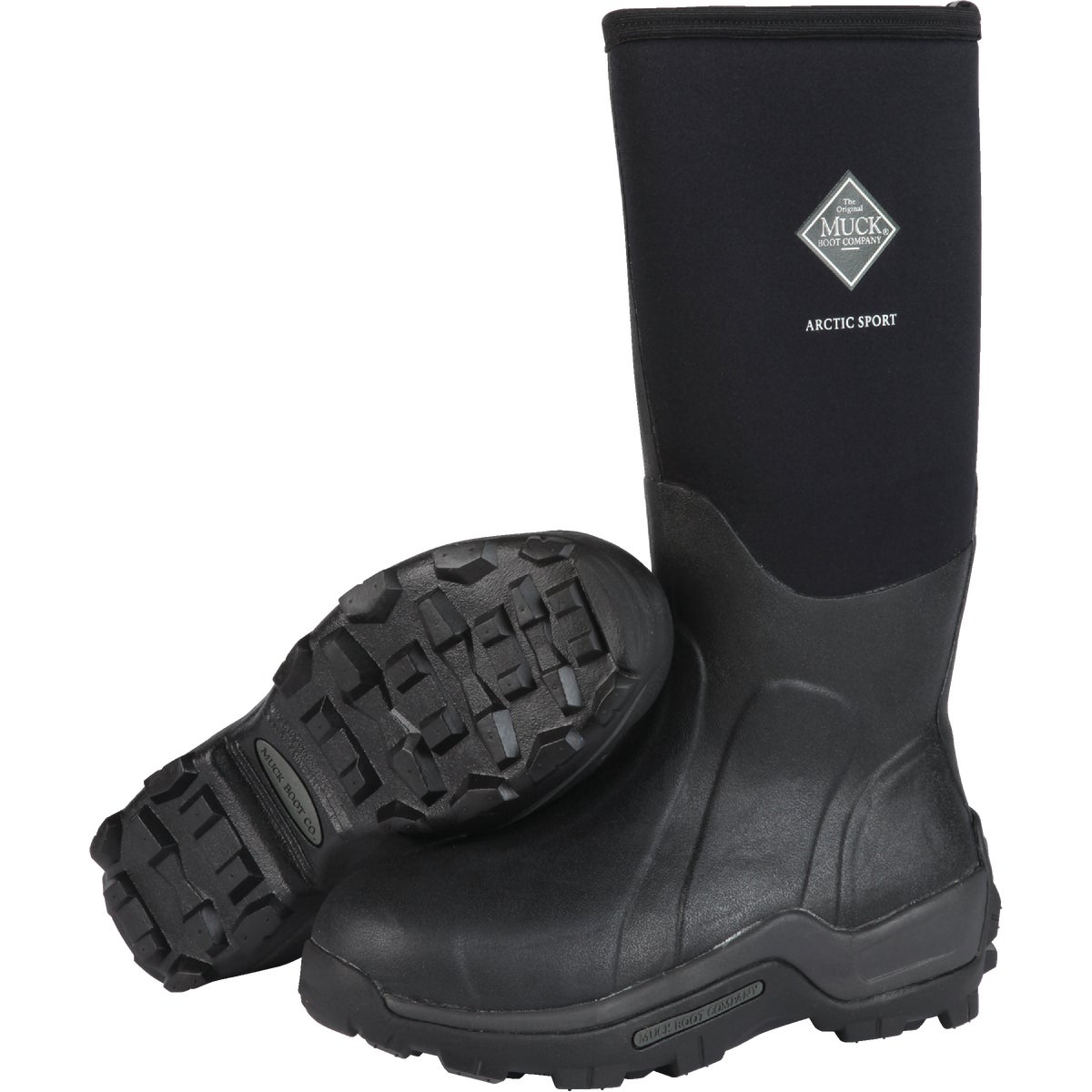 The Muck Boot Company Arctic Sport Men's Black Hi Performance Rubber Boot, Size 12