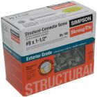 Simpson Strong-Tie Strong-Drive SD 1-1/2 In. x 9 ga Hex Drive Mechanically Galvanized Connector Screw (100-Count) Image 1