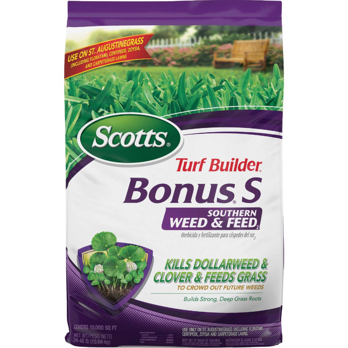 Scotts Turf Builder Bonus S Southern Weed & Feed 33.39 Lb. 10,000 Sq. Ft. Weed Killer Plus Lawn Fertilizer Image 1