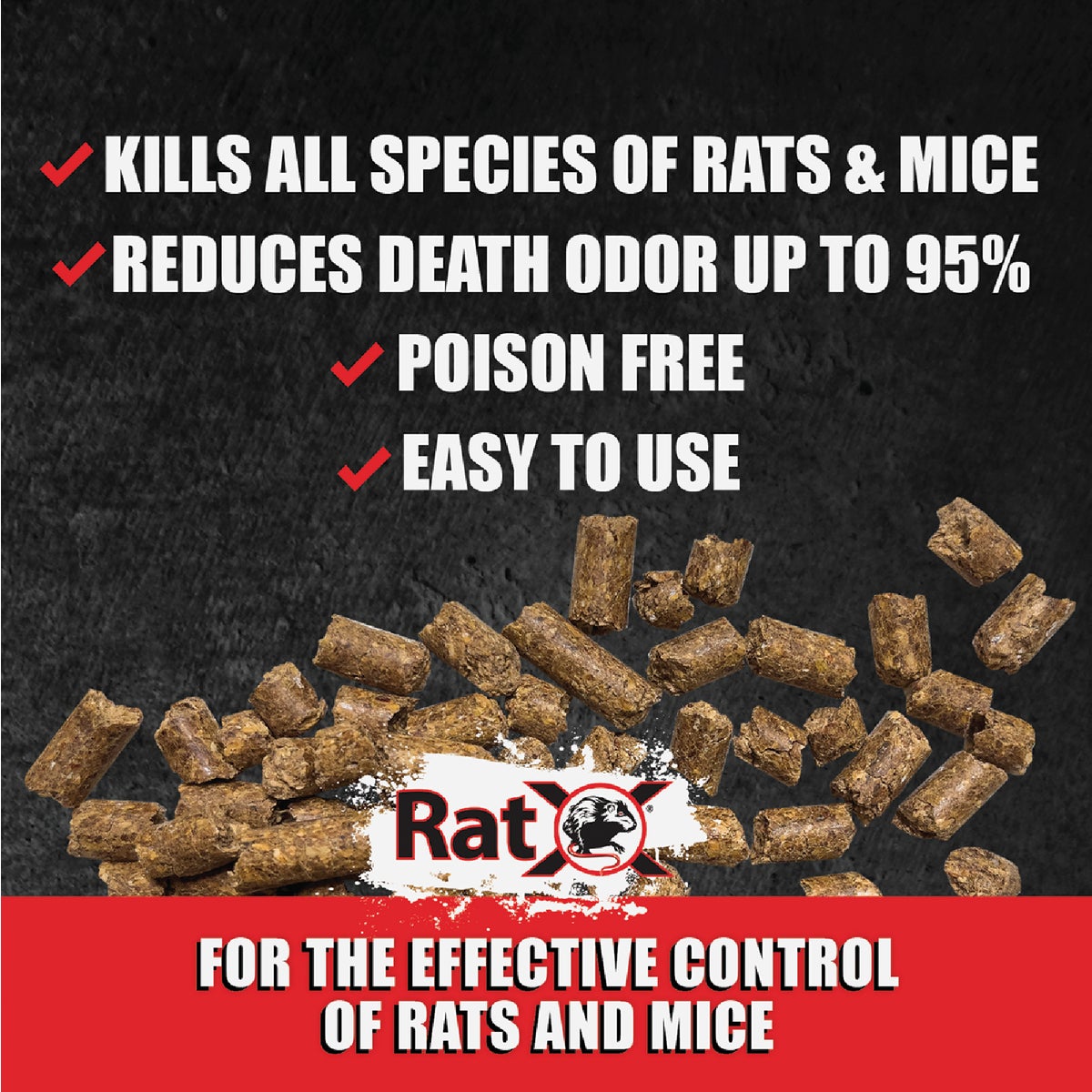 RatX Disposable Rat & Mouse Pre-Measured Bait Tray (4-Pack) Image 2