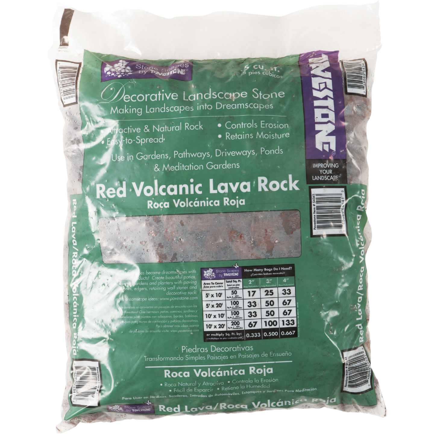 Pavestone 0.5 Cu. Ft. Red Volcanic Rock, 19 Lb. Image 1