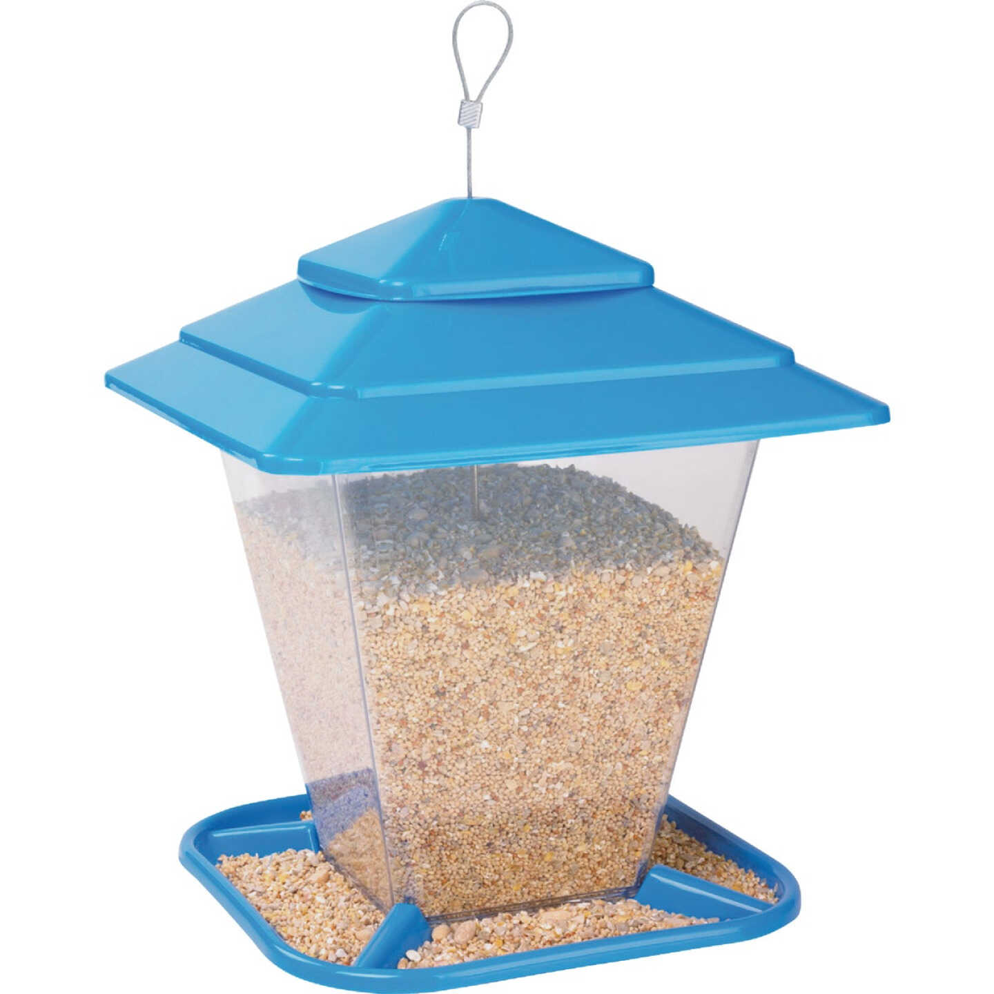 More Birds Plastic 6.6 Lb. Capacity Square Seed Hopper Bird Feeder Image 1