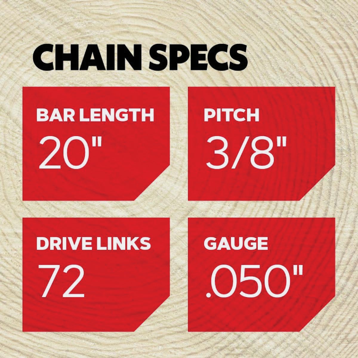 Oregon AdvanceCut 20 In. 72 Drive Links Bar & D72 Chain Replacement Combo Image 2