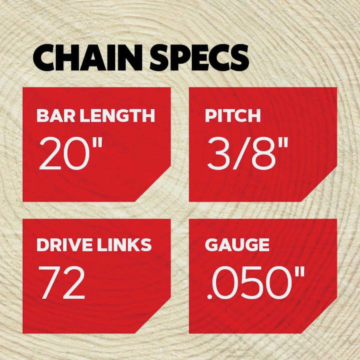 Oregon AdvanceCut 20 In. 72 Drive Links Bar & D72 Chain Replacement Combo Image 2