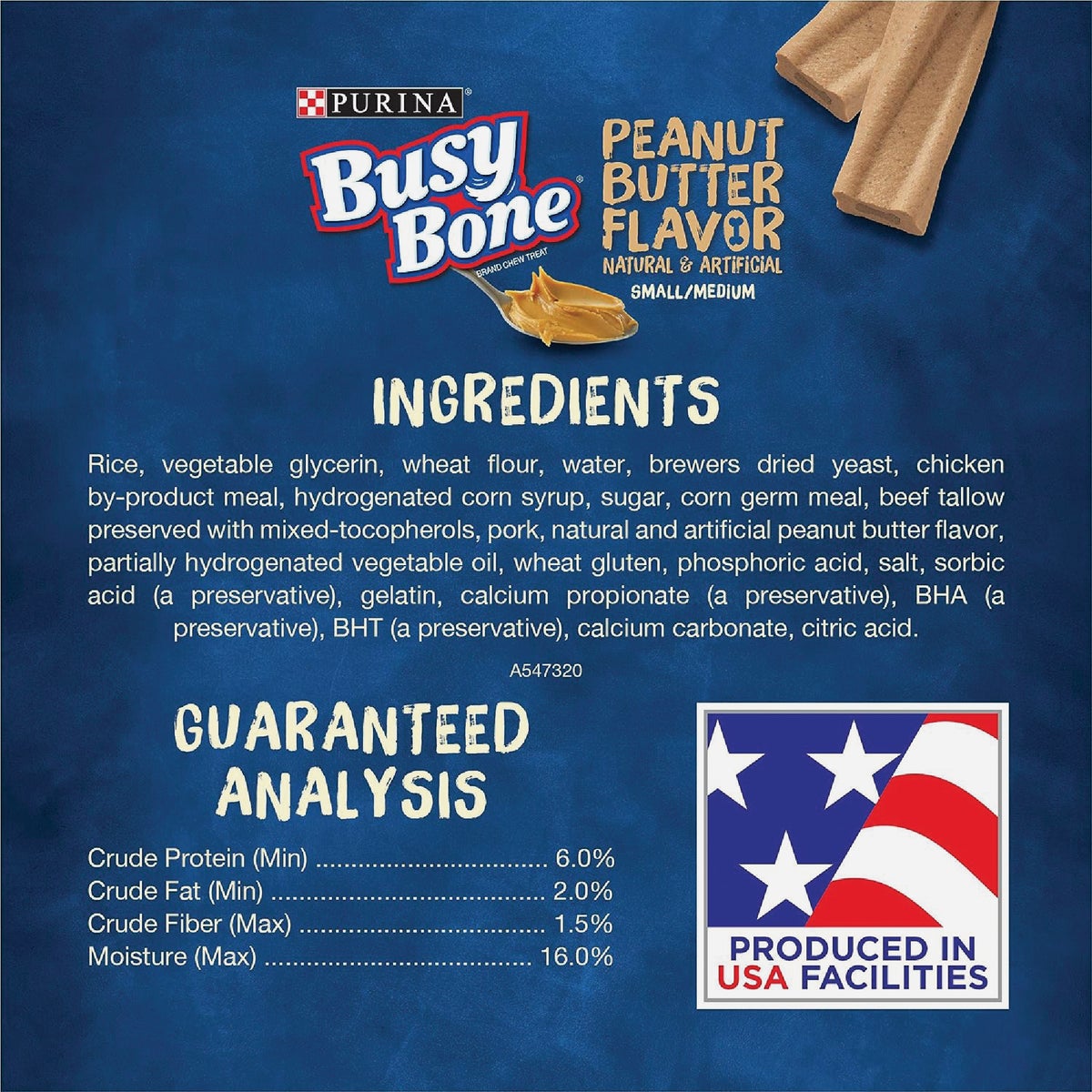 Purina Busy Bone Small & Medium Dog Meat Flavor Dental Dog Treat (2-Pack) Image 3