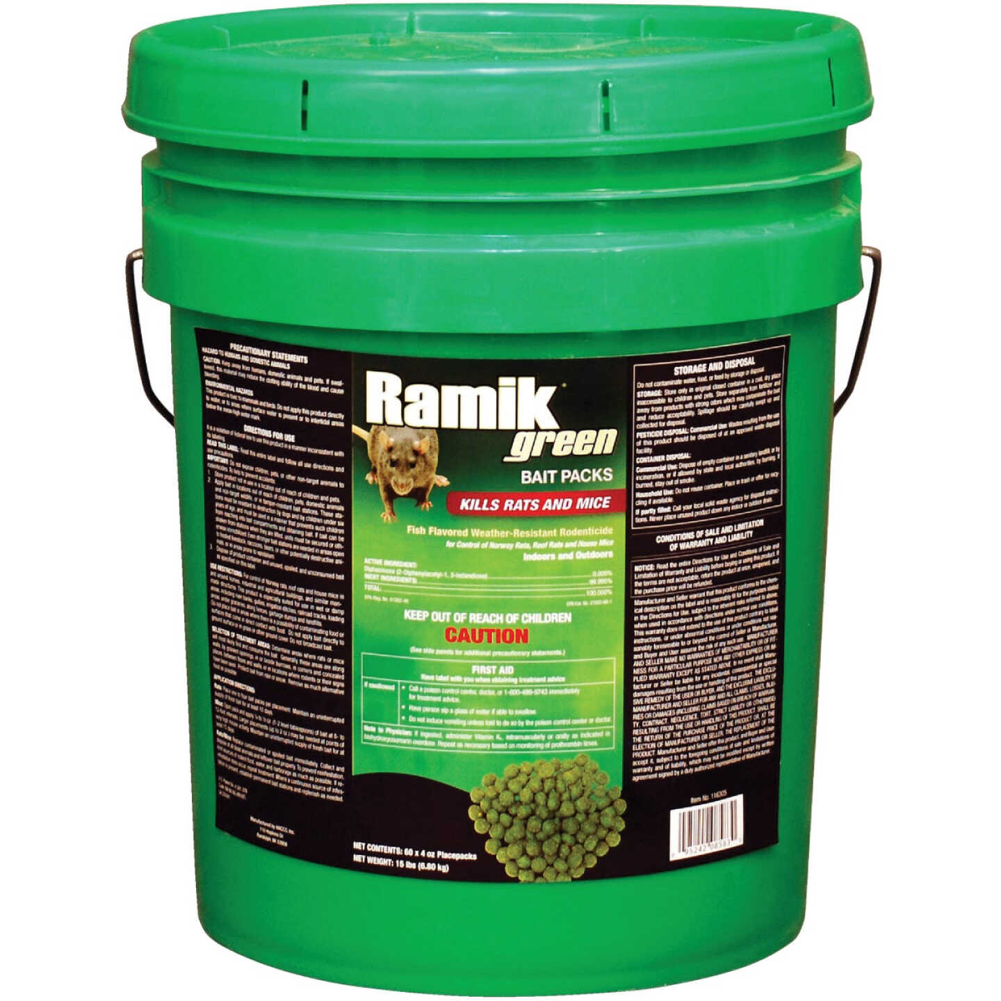 Ramik Green Pellet Bait Pack Rat And Mouse Poison (60-Pack) Image 1