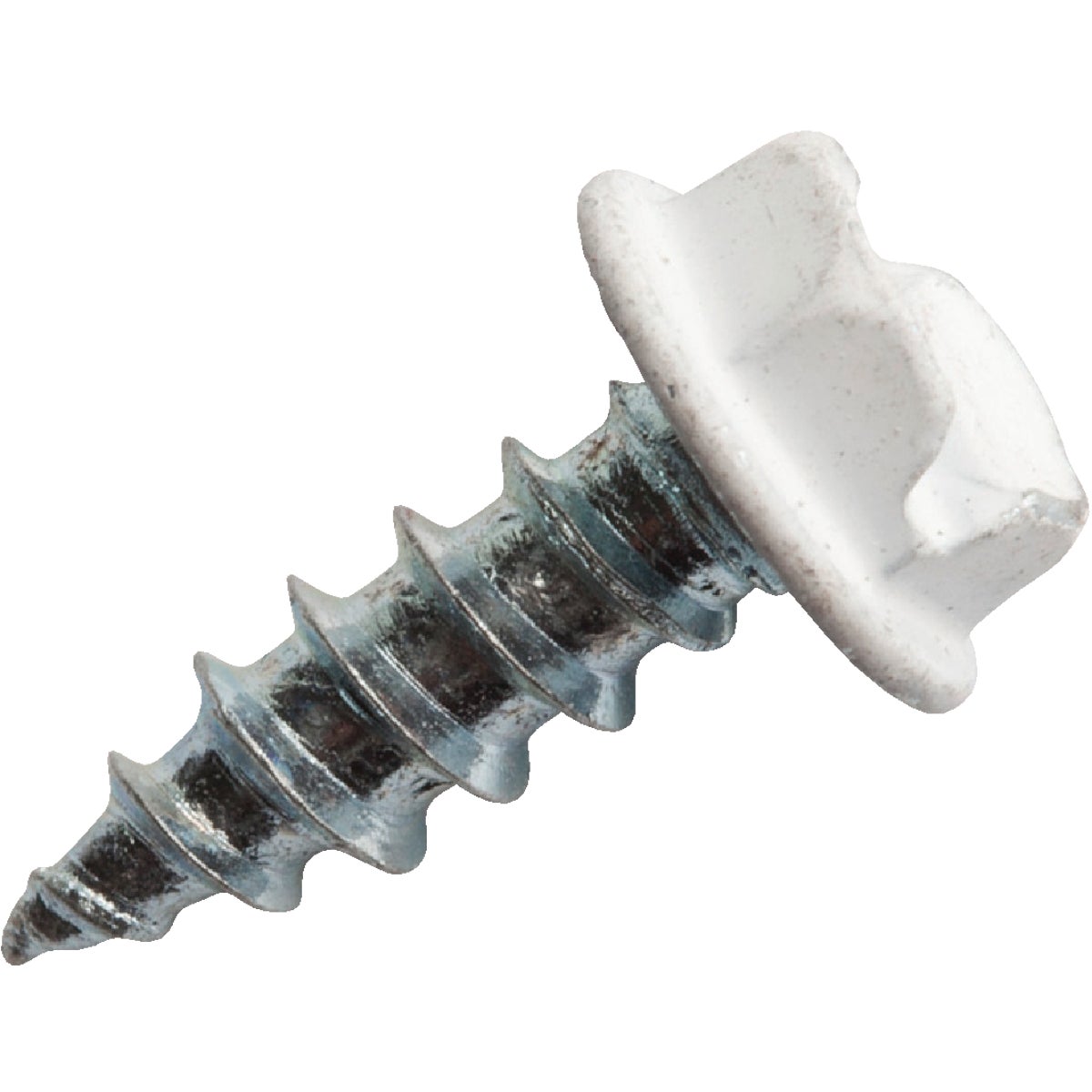 Do it #8 x 1/2 In. White Slotted Hex Washer Head Screw (100-Count) Image 2