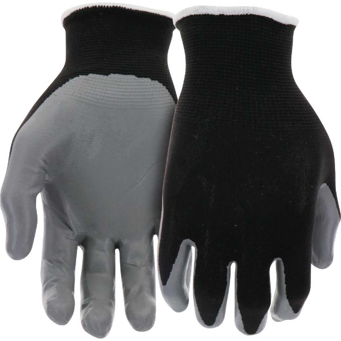 Do it Best Men's Large Nitrile Coated Glove, Black & Gray Image 1