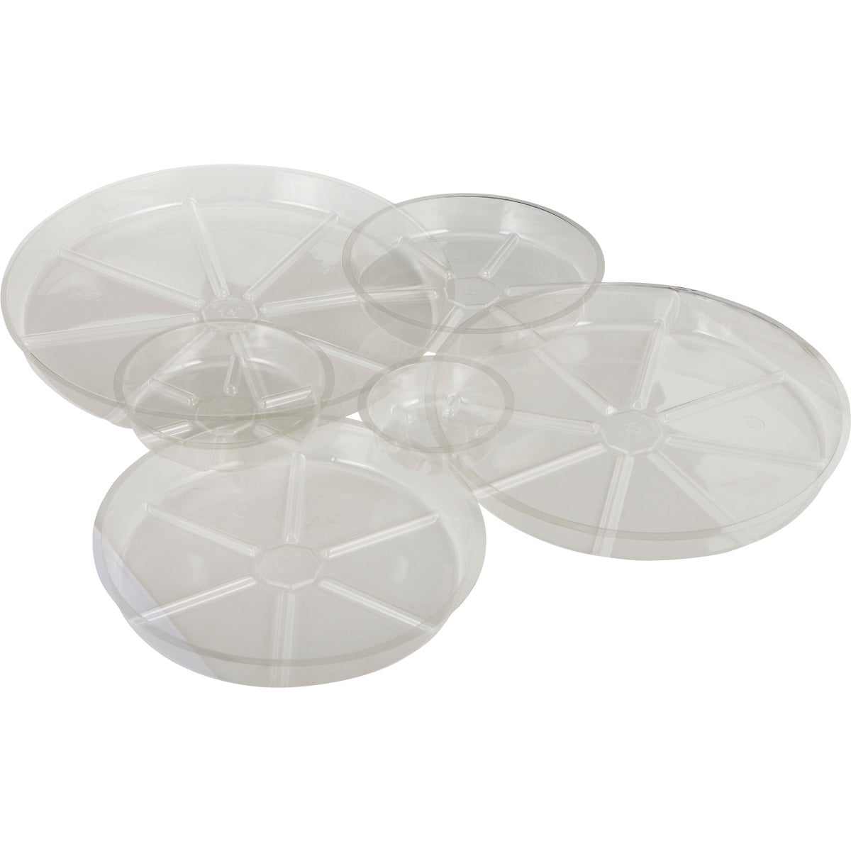 Best Garden 4 In. Clear Vinyl Flower Pot Saucer Image 2