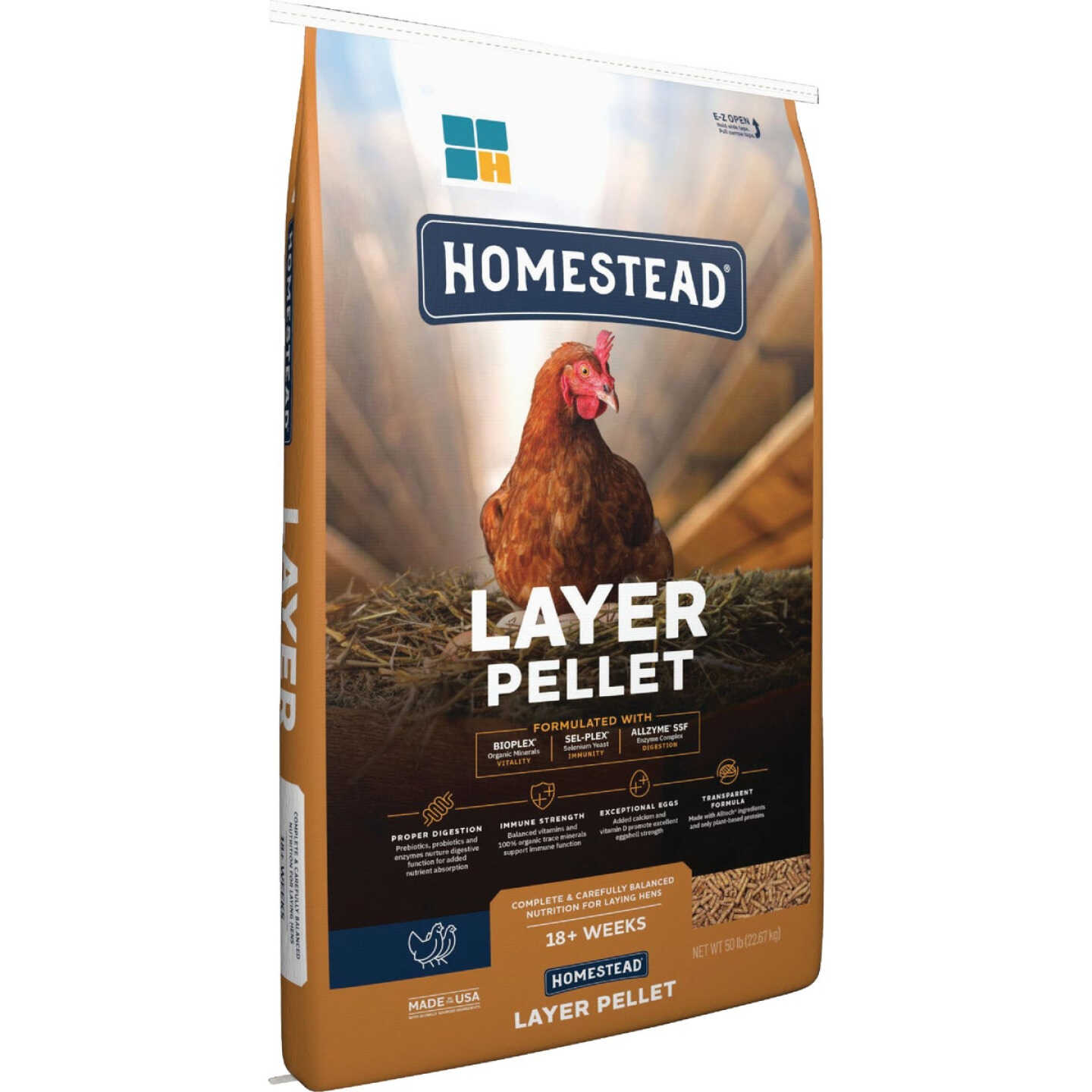 Hubbard Homestead 50 Lb. 16% Layer Chicken Feed Pellets Image 1