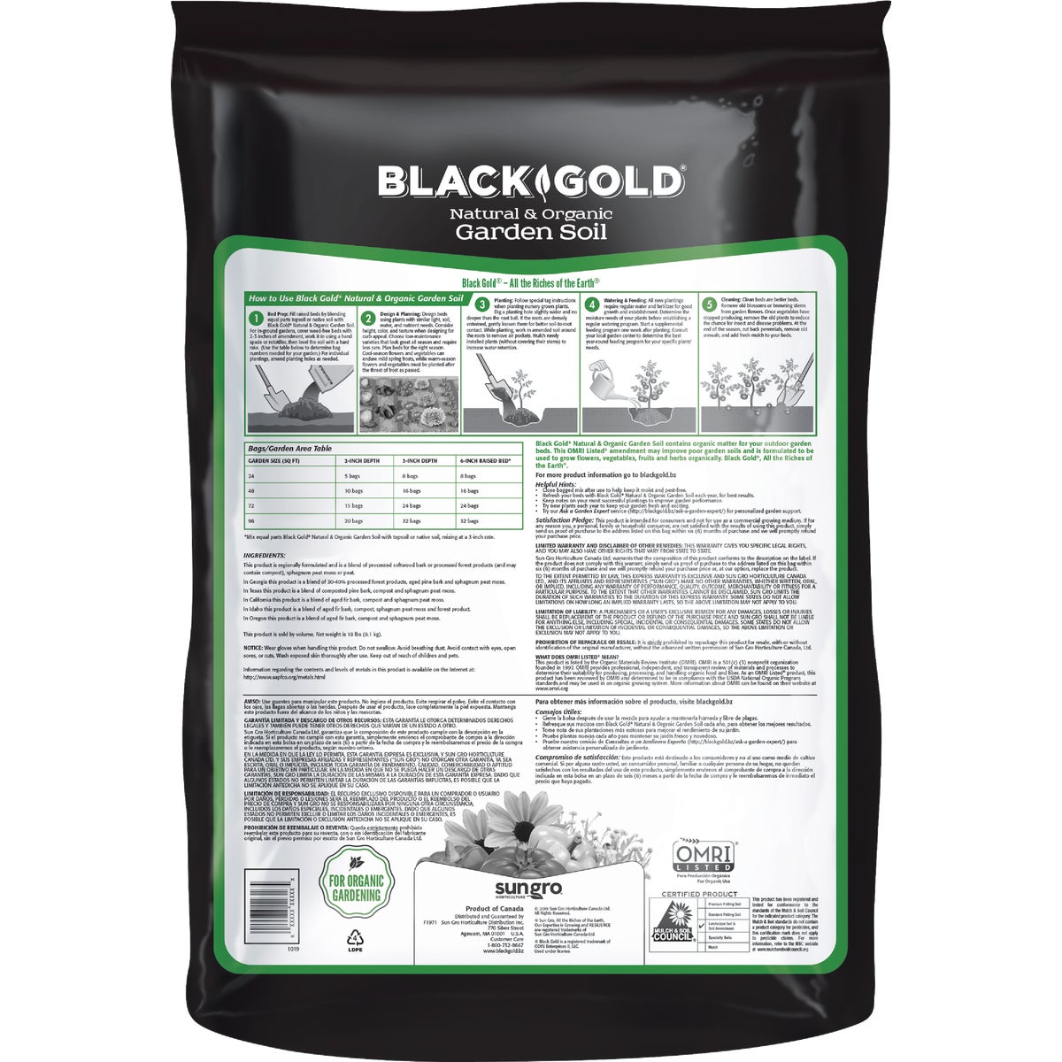 Black Gold 1 Cu. Ft. 30 Lb. All Purpose Garden Soil Image 3