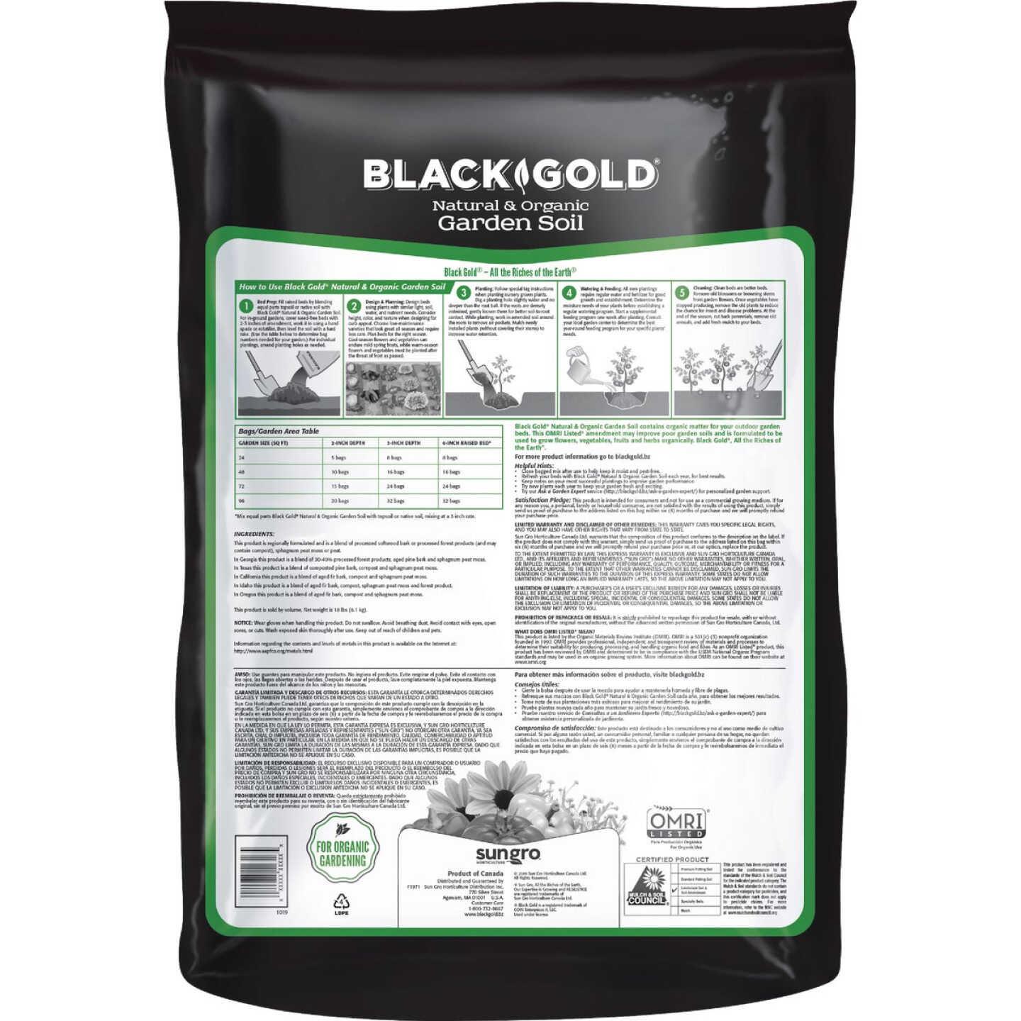 Black Gold 1 Cu. Ft. 30 Lb. All Purpose Garden Soil Image 3