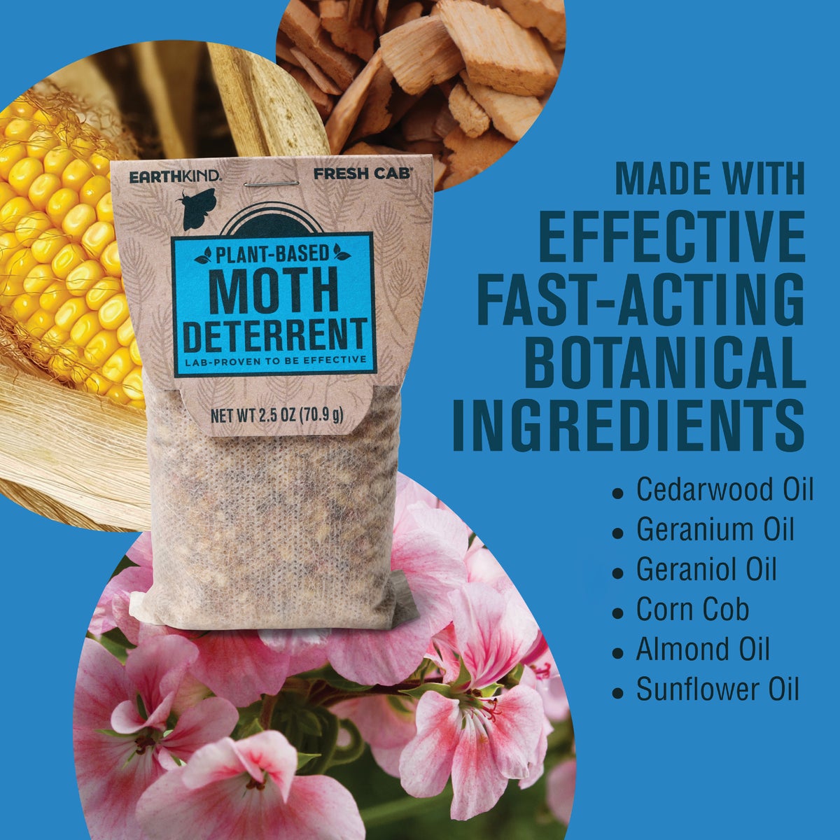 EarthKindFresh Cab 30 to 60-Day Natural Moth Repellent Refill Pouch (2-Pack) Image 3