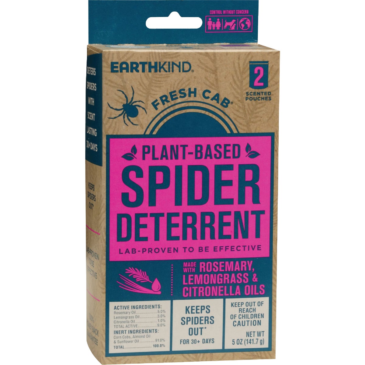 EarthKind Fresh Cab 30 to 60-Day Natural Spider Repellent Refill Pouch (2-Pack) Image 5