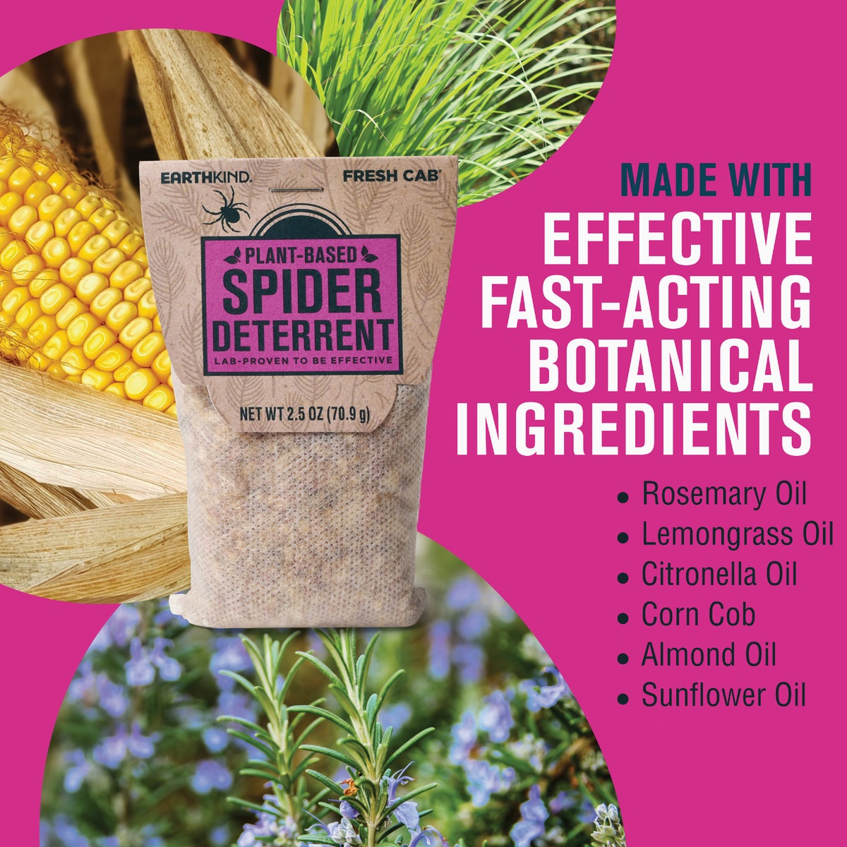 EarthKind Fresh Cab 30 to 60-Day Natural Spider Repellent Refill Pouch (2-Pack) Image 3