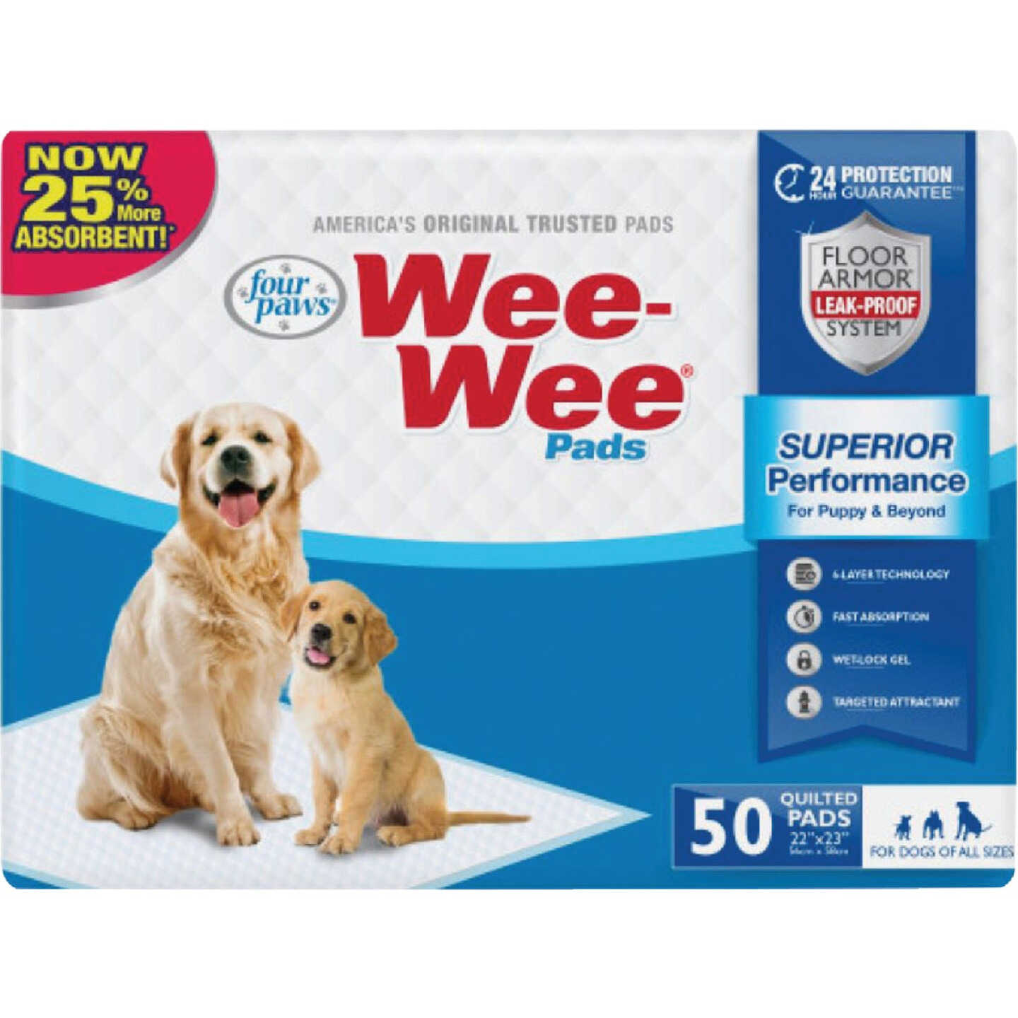 Four Paws Wee-Wee 21 In. x 22 In. Puppy Training Pads (50-Pack) Image 1