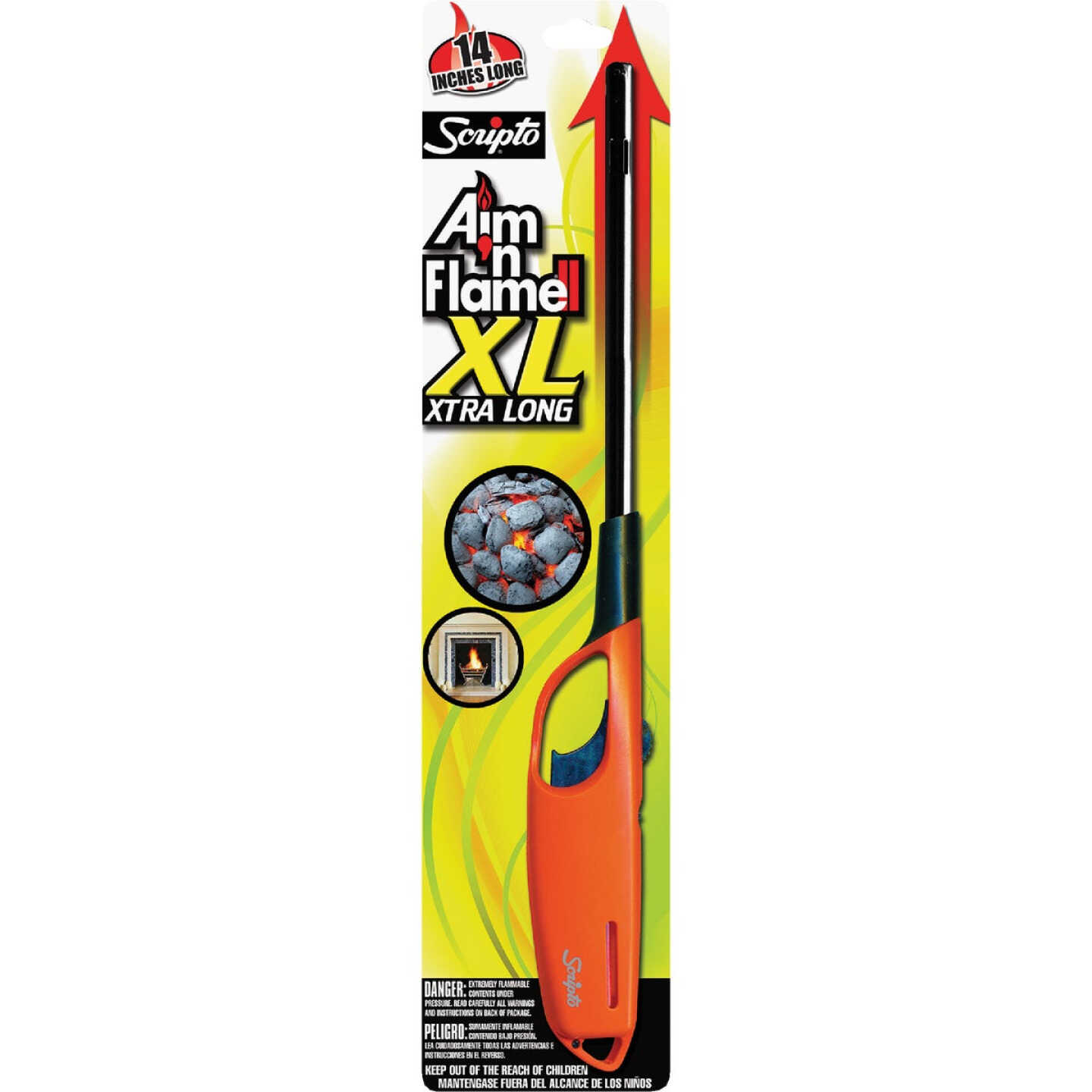 Scripto Aim 'n Flame MAX Nonrefillable Straight Stem EXtra Long Butane Lighter Image 1