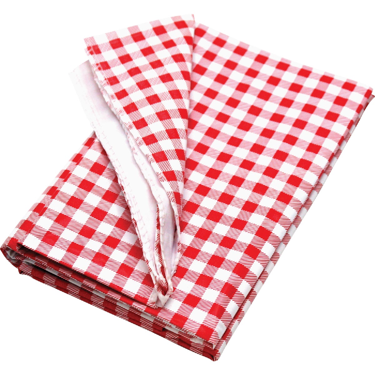 Coghlans 54 In. W. x 72 In. L. Red & White Plaid Vinyl Picnic Tablecloth Image 4