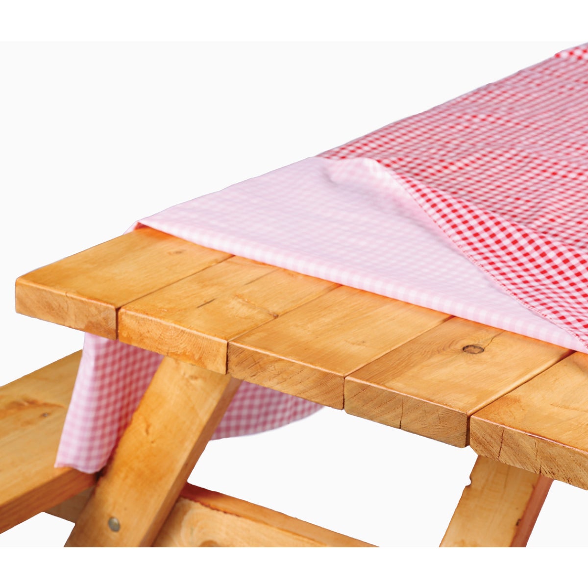 Coghlans 54 In. W. x 72 In. L. Red & White Plaid Vinyl Picnic Tablecloth Image 2