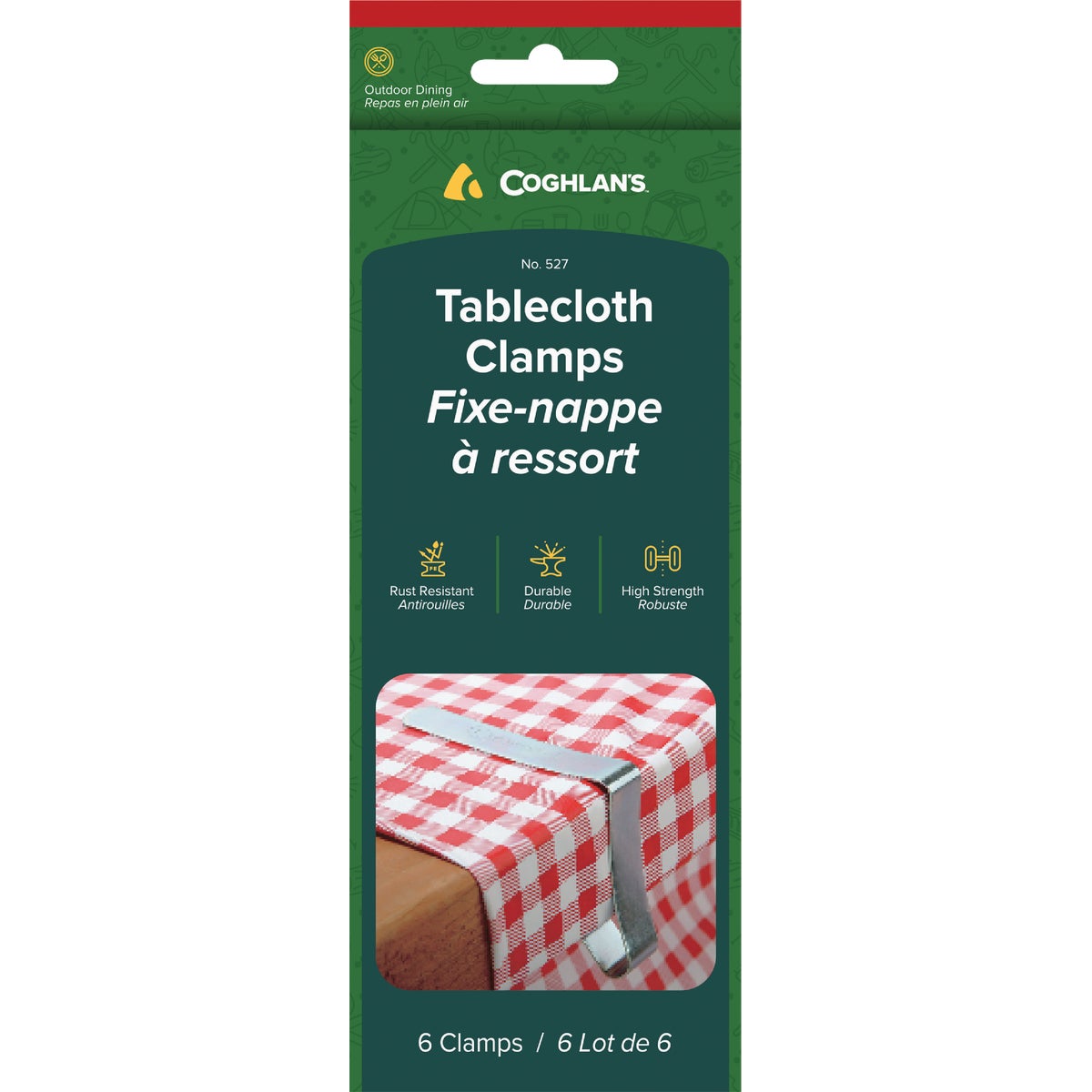 Coghlans Steel Tablecloth Clamps (6-Pack)