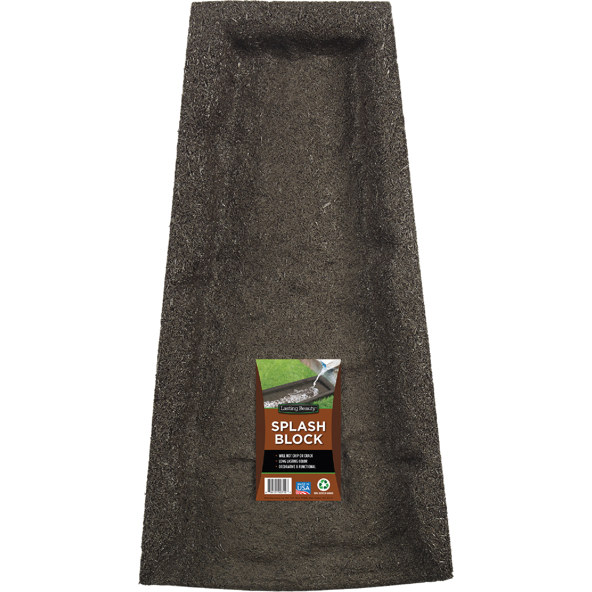 GroundSmart Brown Rubber Splash Block