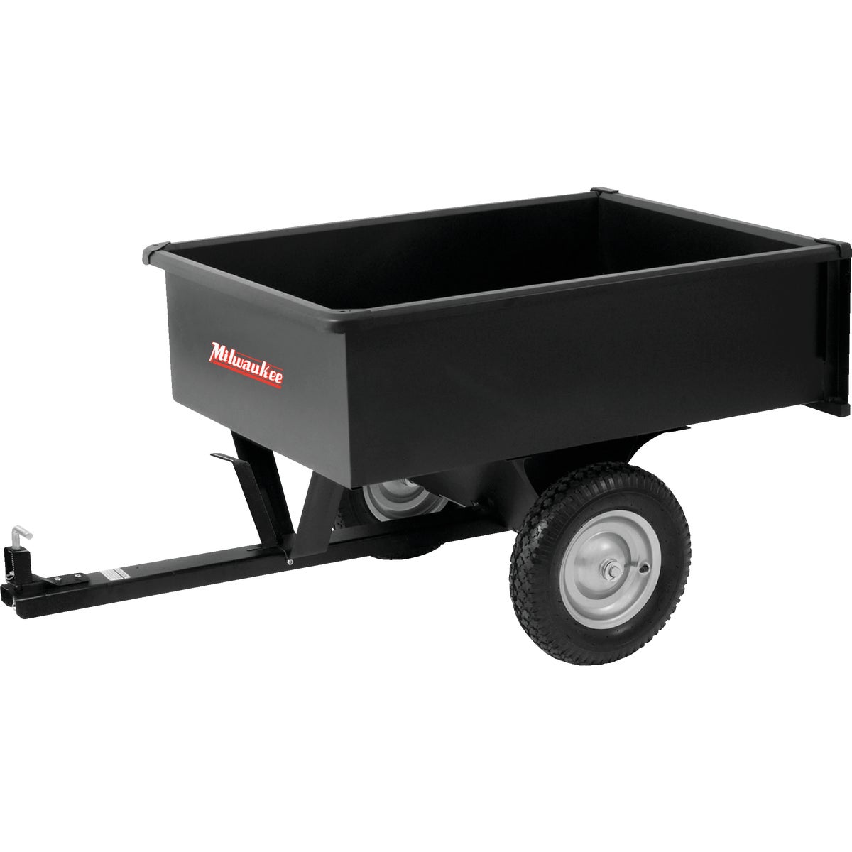 Milwaukee 10 Cu. Ft. 750 Lb. Steel Tow-Behind Garden Cart Image 1