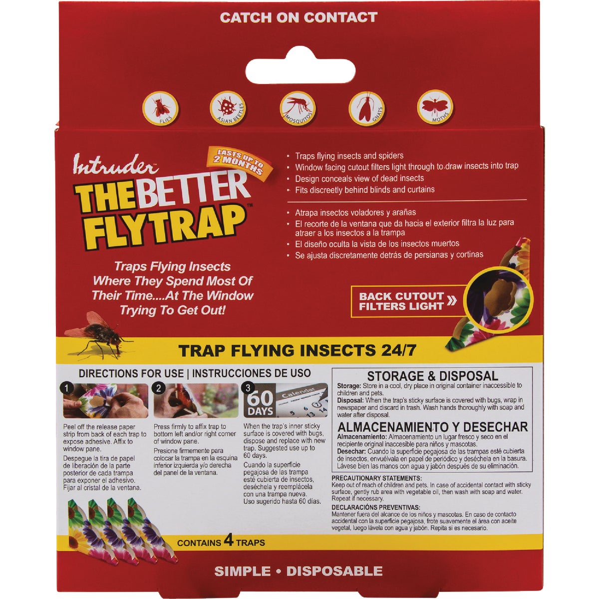 Intruder The Better Flytrap Disposable Indoor Fly Trap (4-Pack) Image 4