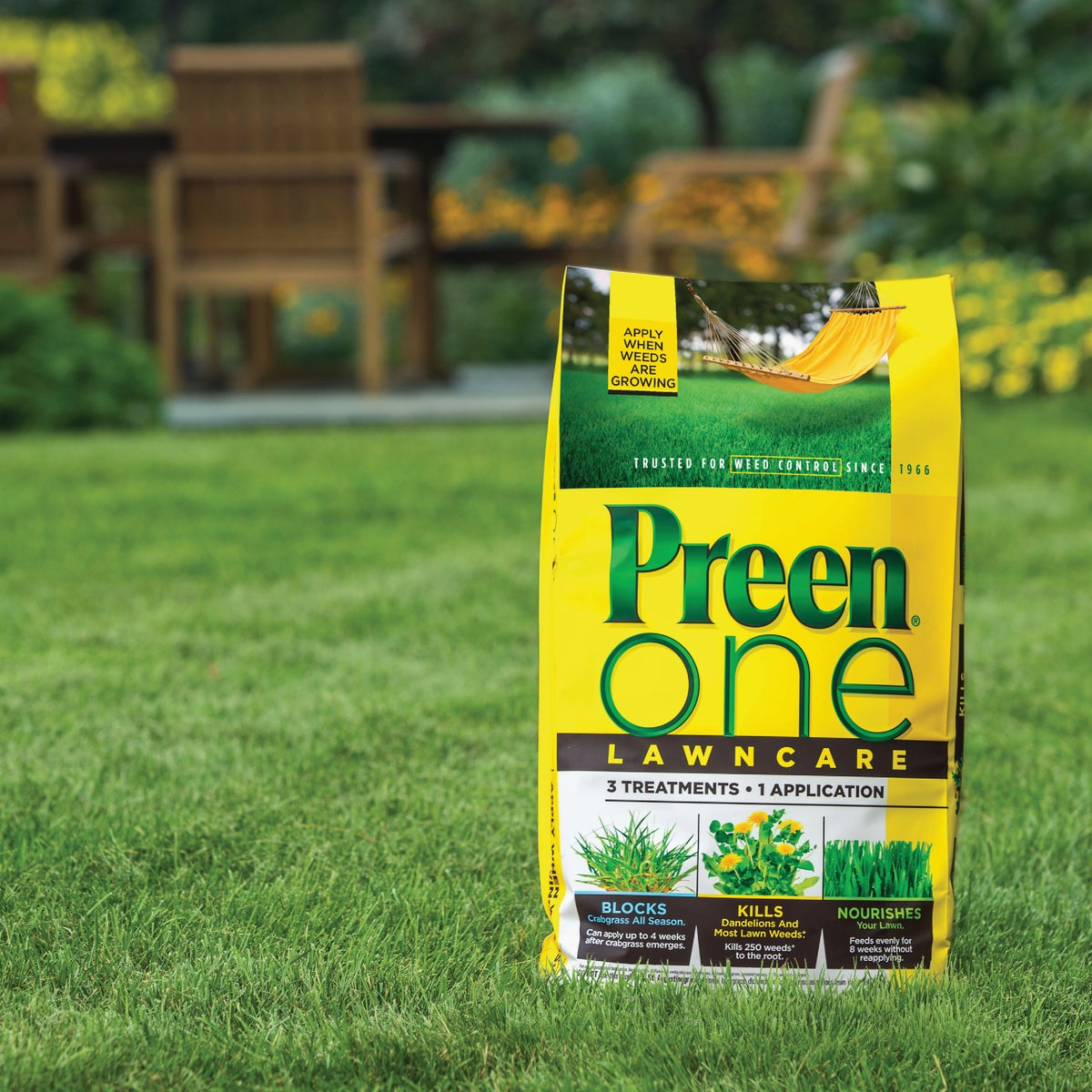 Preen One Lawn Care 18 Lb. Ready To Use Granules Weed Killer with Fertilizer Image 3