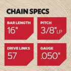 Oregon AdvanceCut 16 In. 57-Link Chainsaw Chain Image 5