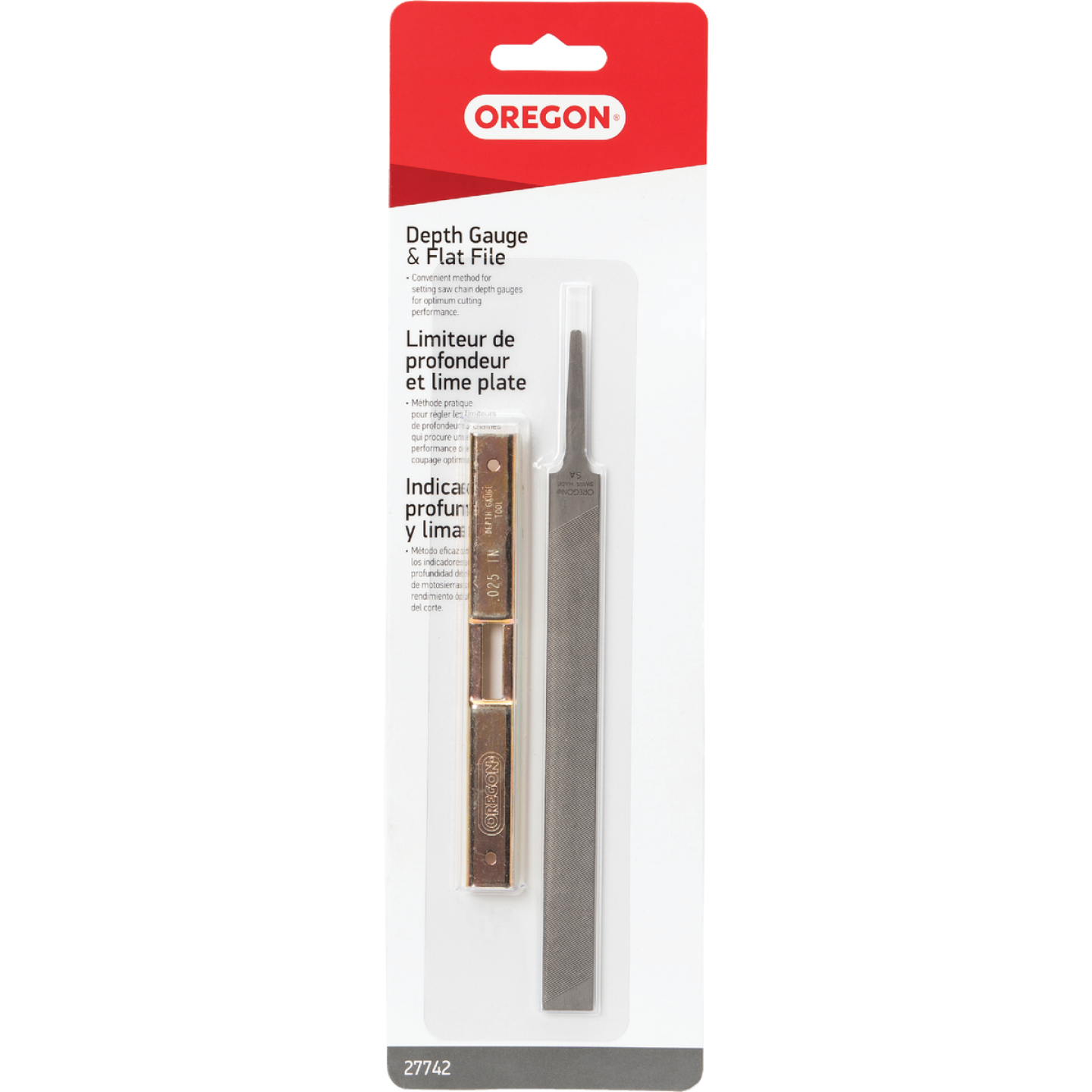 Oregon Chainsaw Flat File and Depth Gauge Image 1