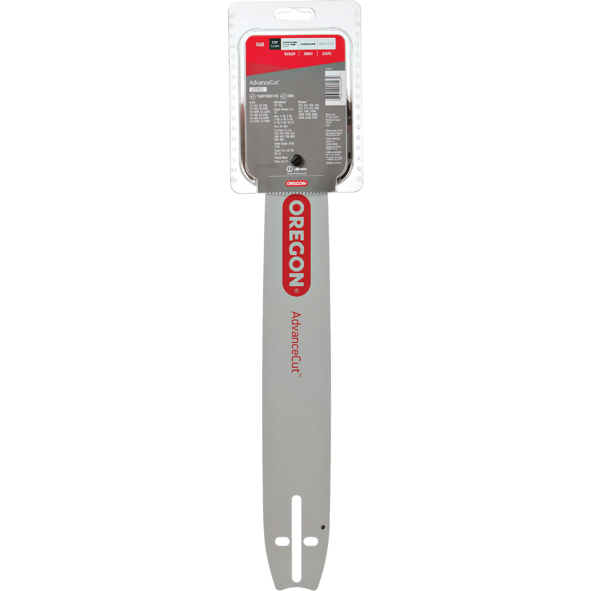 Oregon AdvanceCut 16 In. 60 Drive Links Reversible Bar & D60 Chain Replacement Combo Image 5