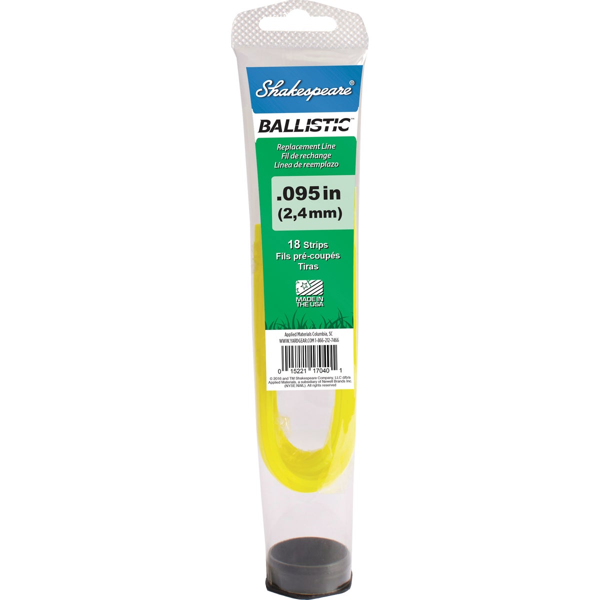 Shakespeare 0.095 In. x 12 In. Ballistic Hybrid Pre-Cut Trimmer Line (18-Count) Image 1