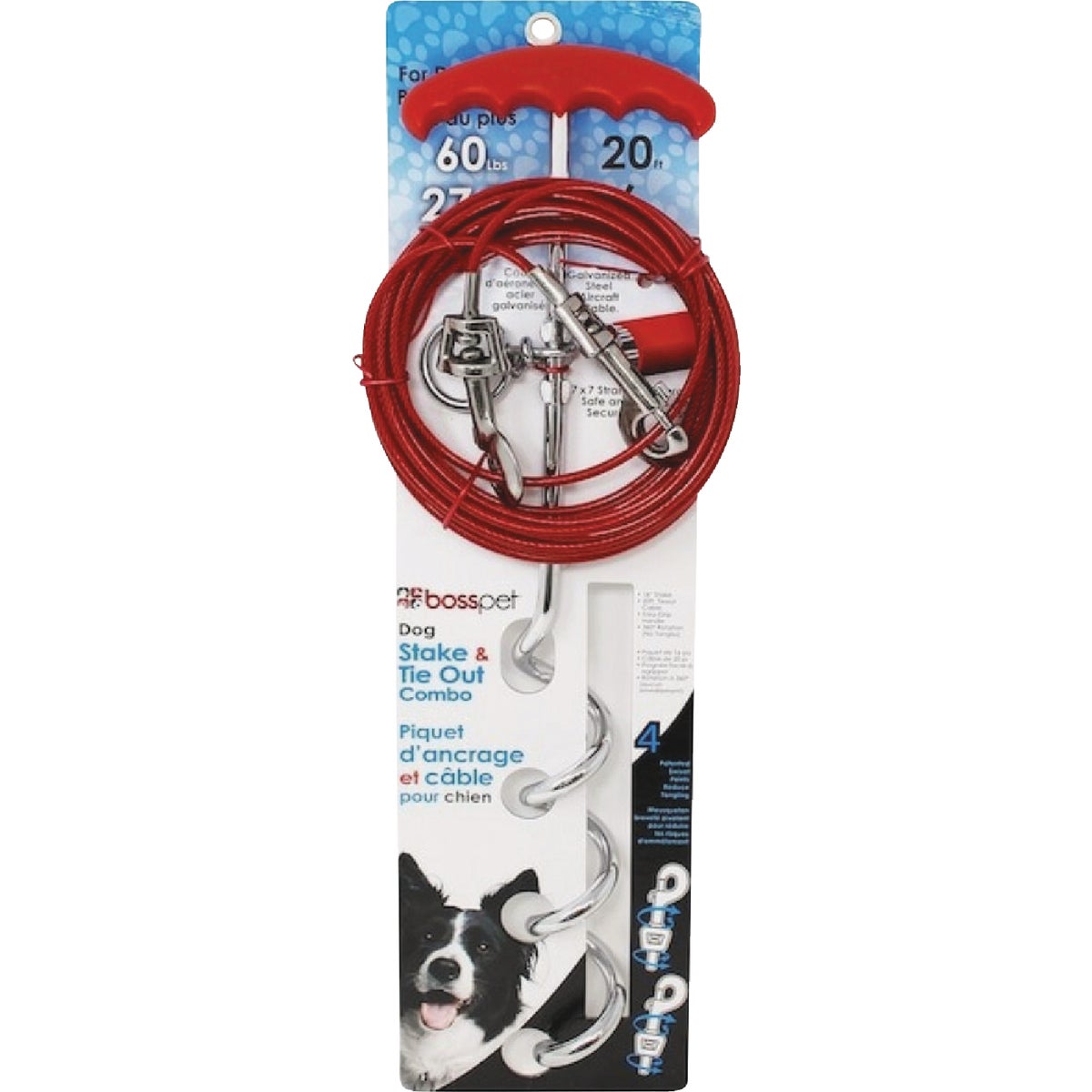 Boss Pet Guardian Gear 20 Ft. Stake/Cable Dog Tie-Out Image 2