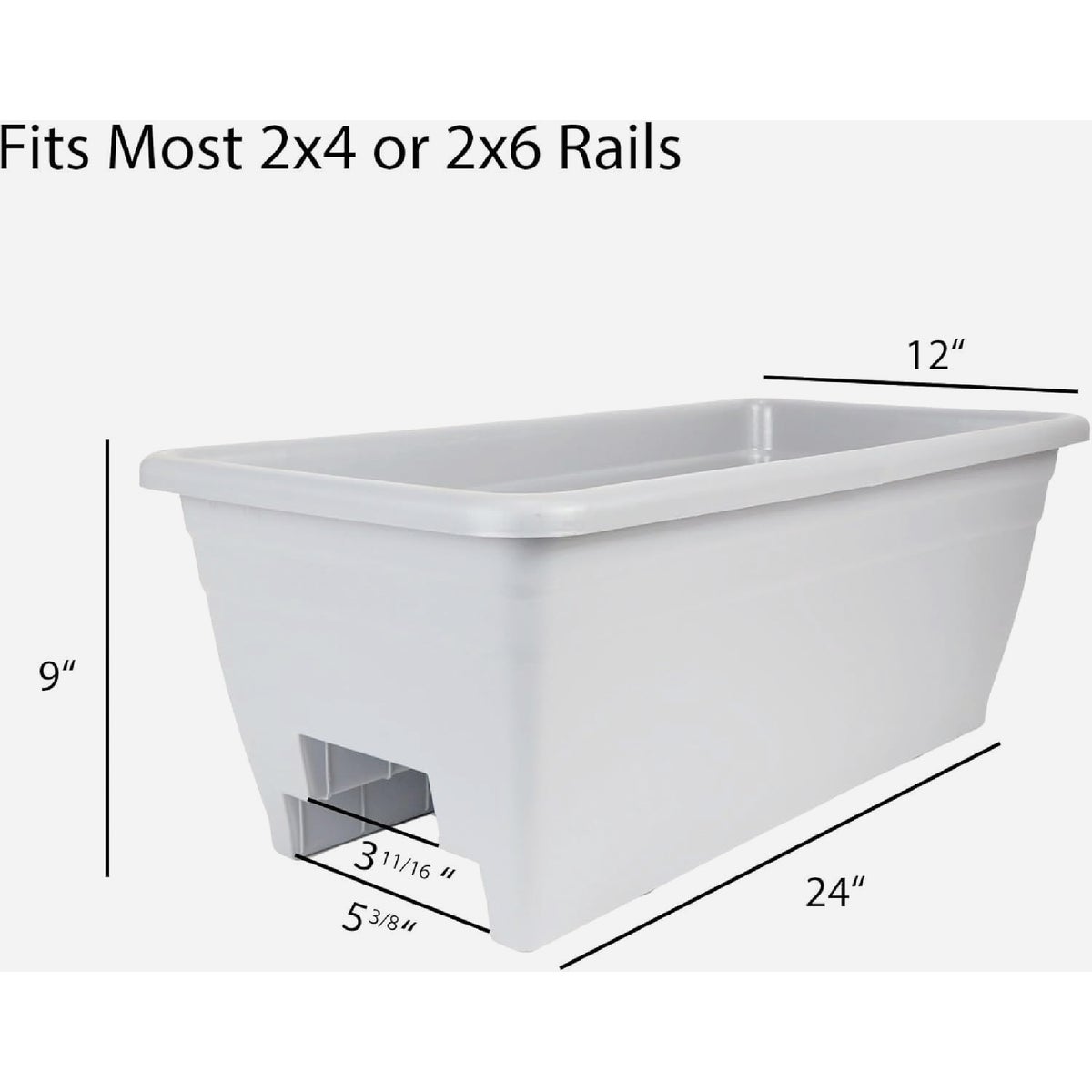 HC Companies 24 In. Sandstone Deck Rail Box Image 3