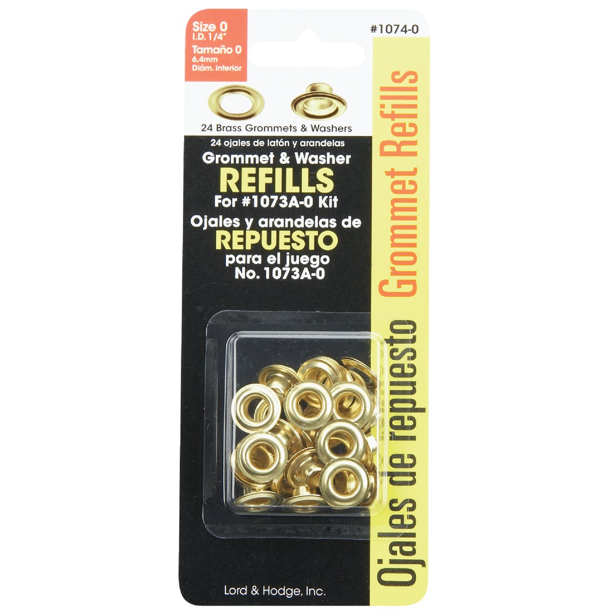 Lord & Hodge 1/4 In. Brass Grommet Refills (24 Ct.) Image 2