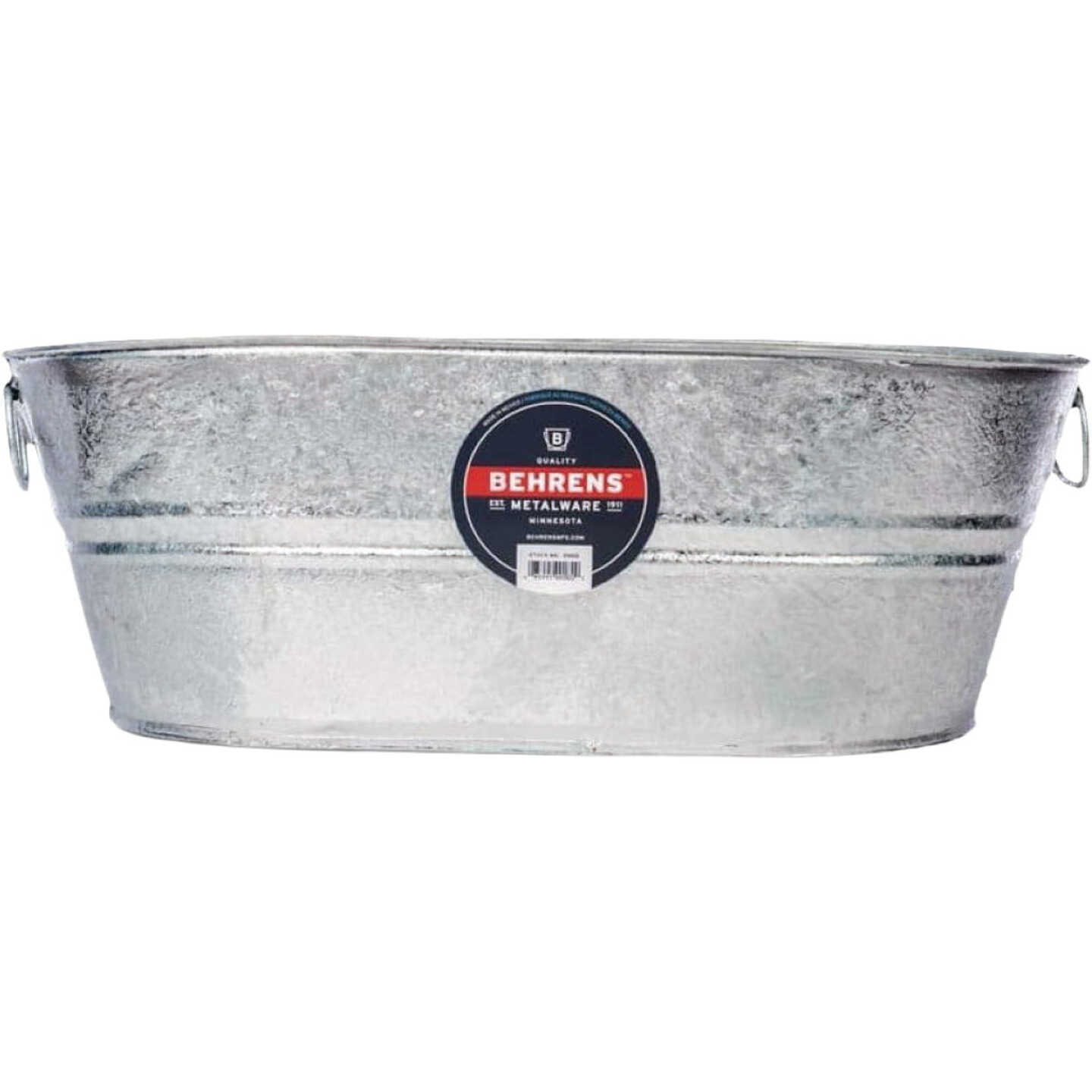 Behrens 7.5 Gal. Hot Dipped Steel Oval Tub Image 1