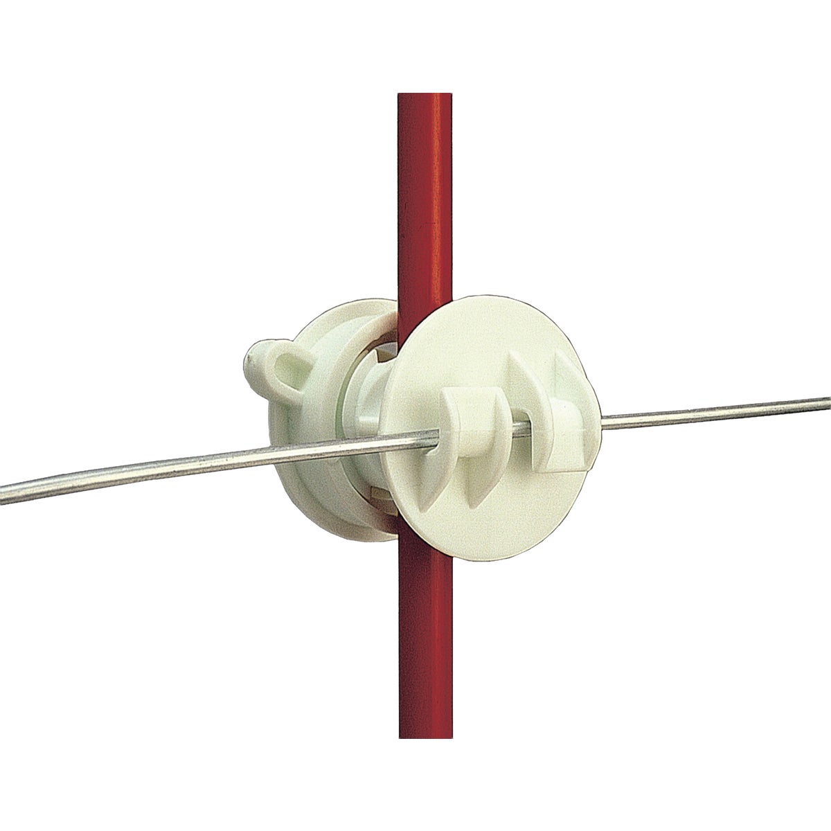 Gallagher White Rod Post Scew-On Claw Insulator (25-Pack)