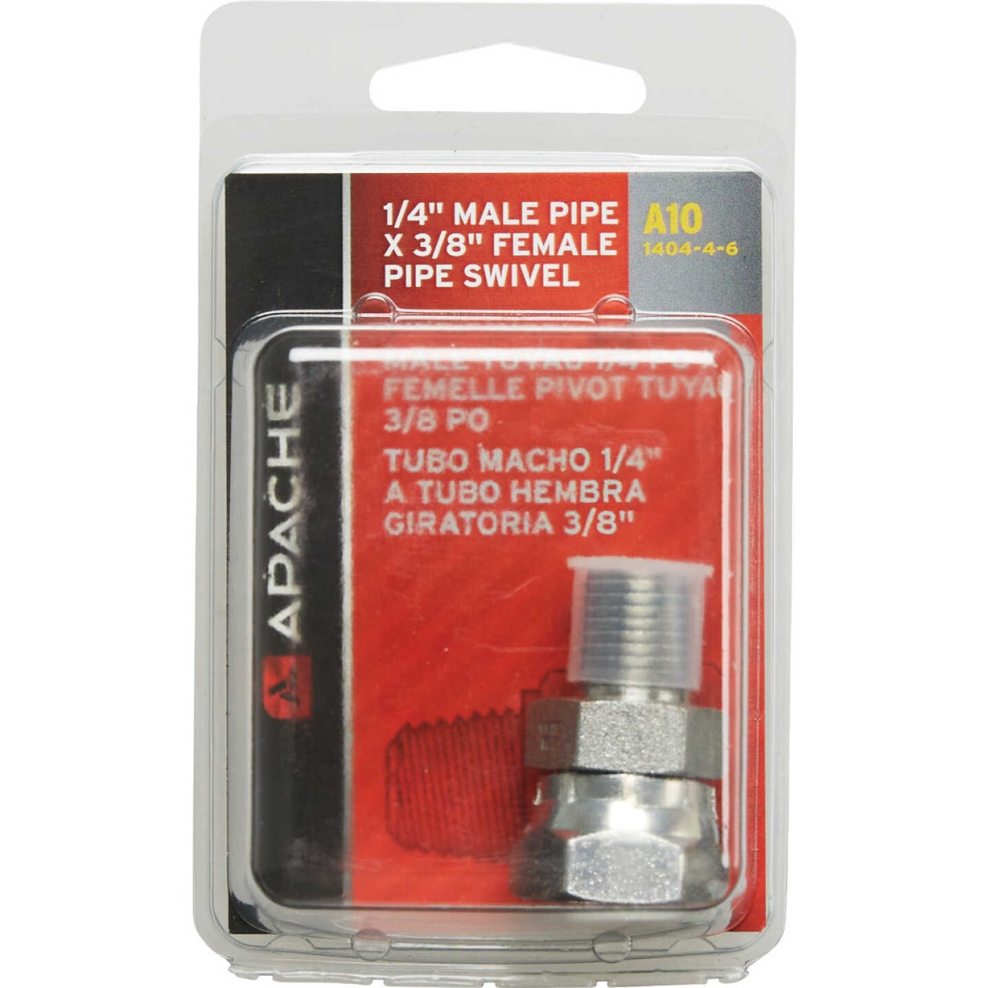 Apache 1/4 In. Male Pipe x 3/8 In. Female Pipe Swivel Hydraulic Hose Adapter Image 2