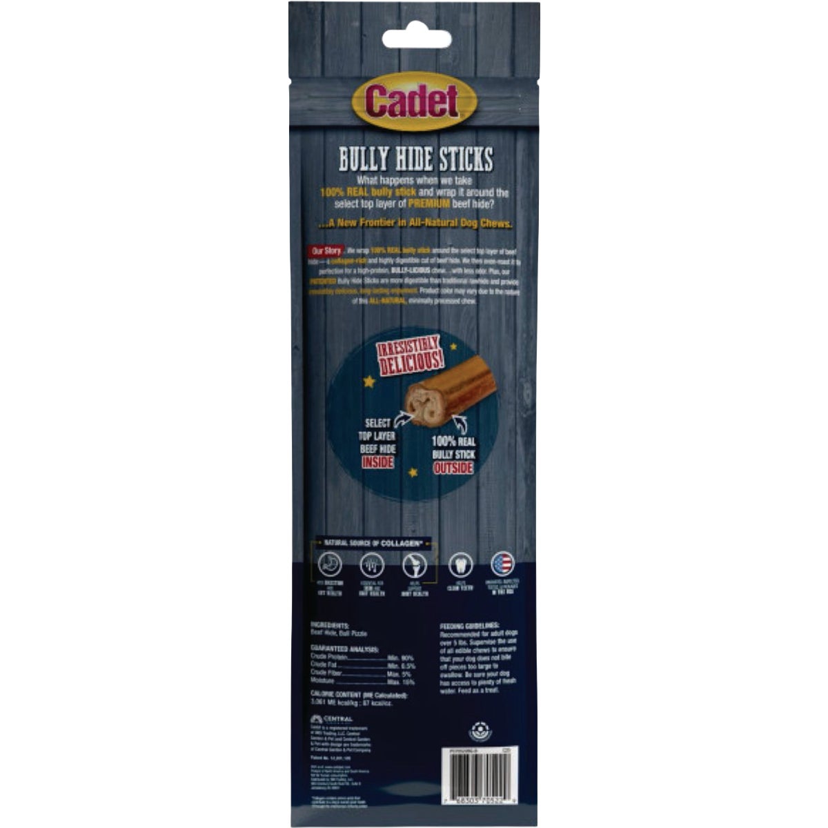 Cadet Large Bully Hide Sticks All-Natural Dog Chews (2-Count) Image 2