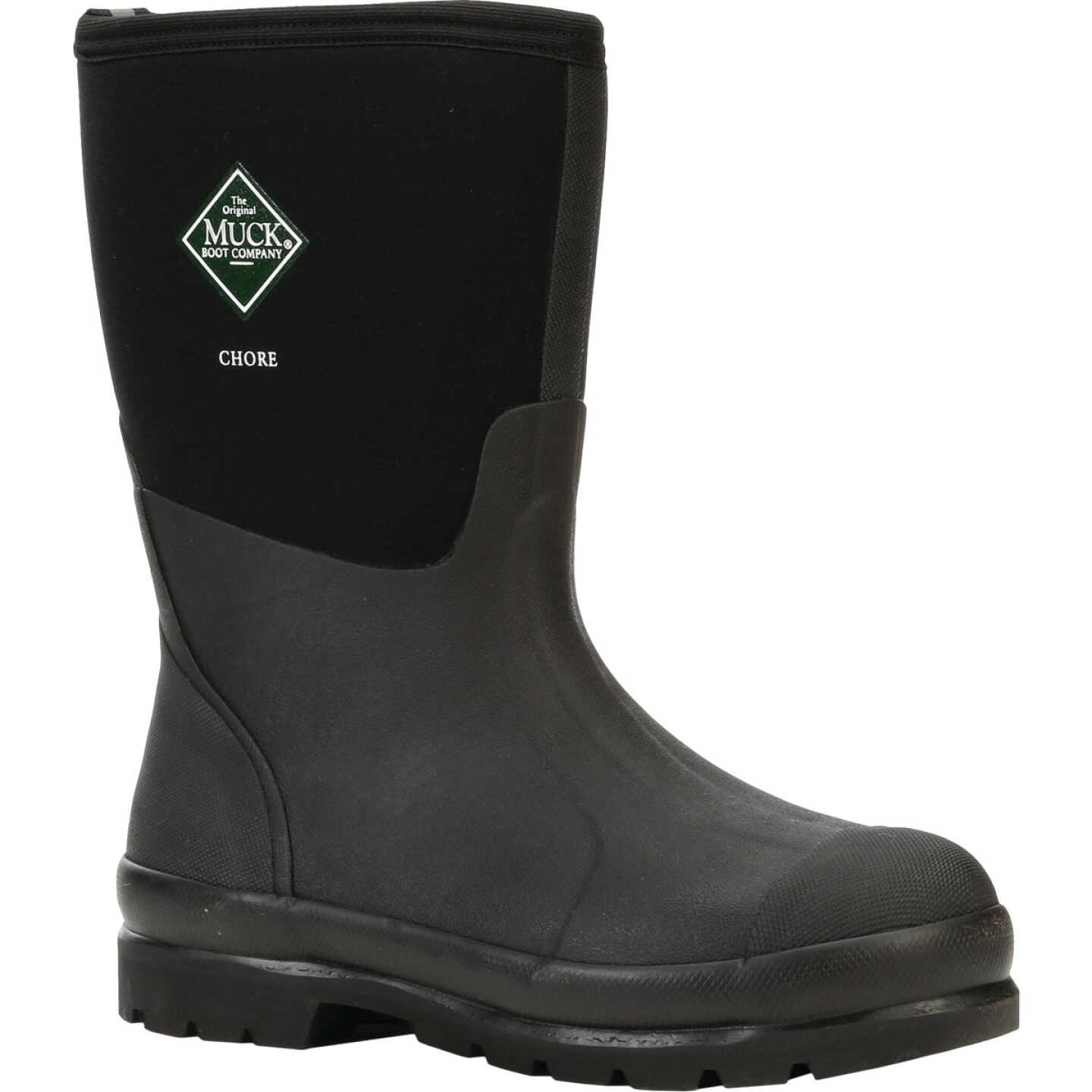 The Muck Boot Company Chore Mid Men's Black Rubber Work Boot, Size 8 Image 1