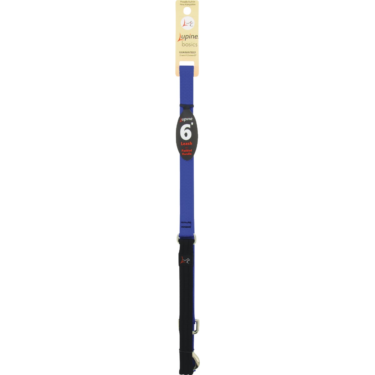 Lupine 3/4 In. x 6 Ft. Traditional Solid Blue Dog Leash
