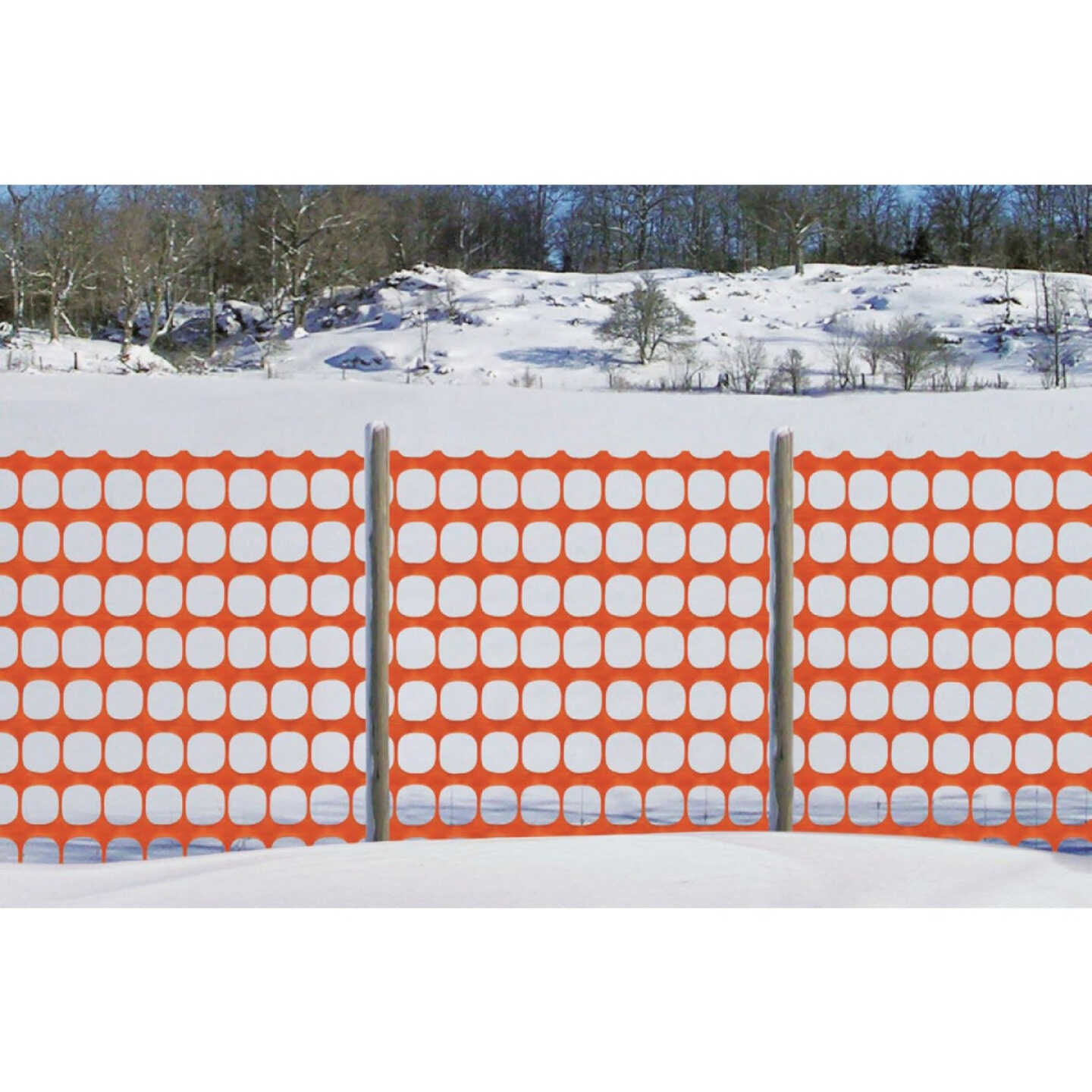 Tenax Sno-Guard 4 Ft. H. x 50 Ft. L. Polyethylene Snow Safety Fence, Orange Image 2